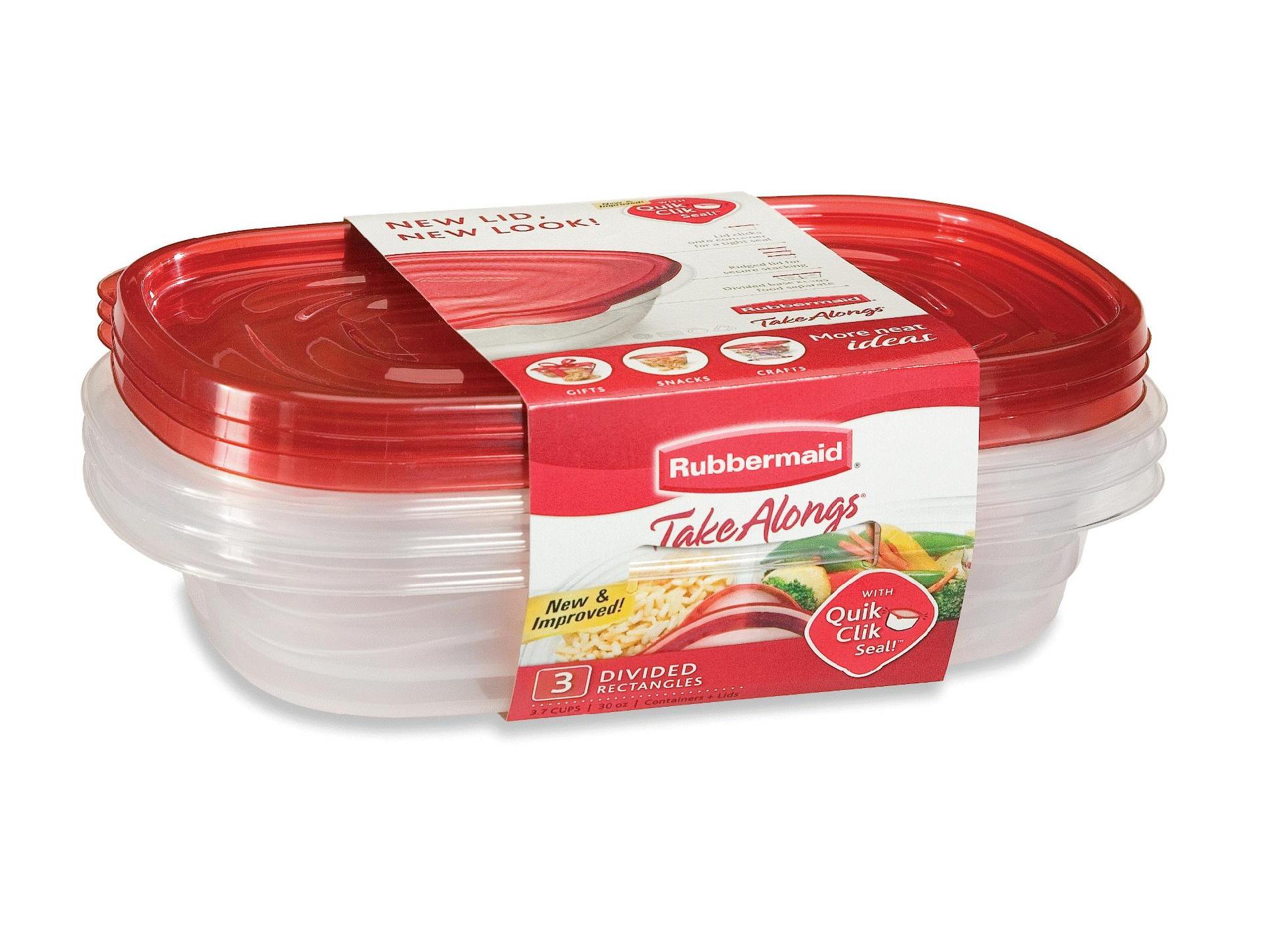 Rubbermaid TakeAlongs Divided Containers, 3 Pack Shop Your Way