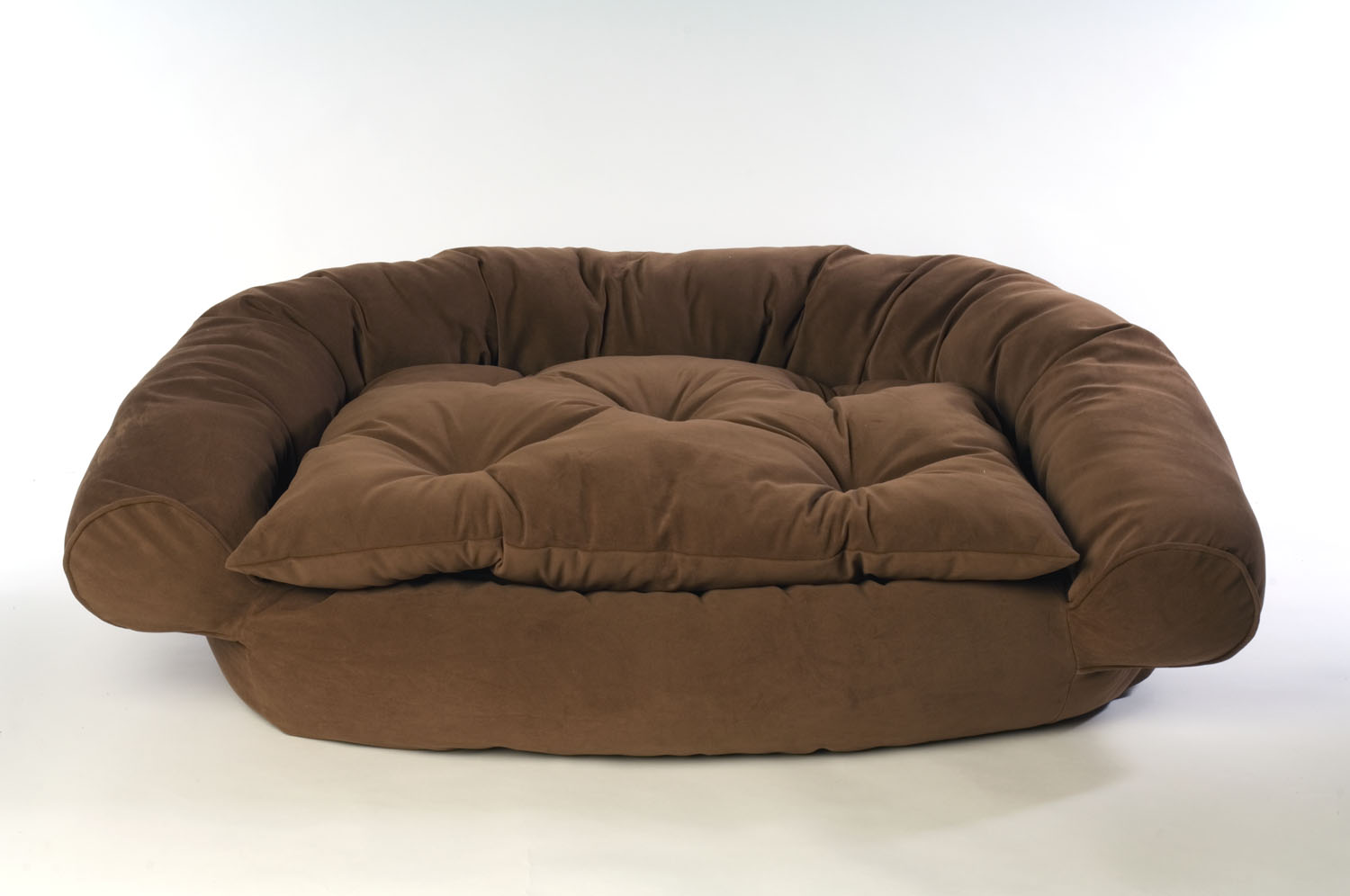 Medium Microfiber Comfort Couch - Chocolate