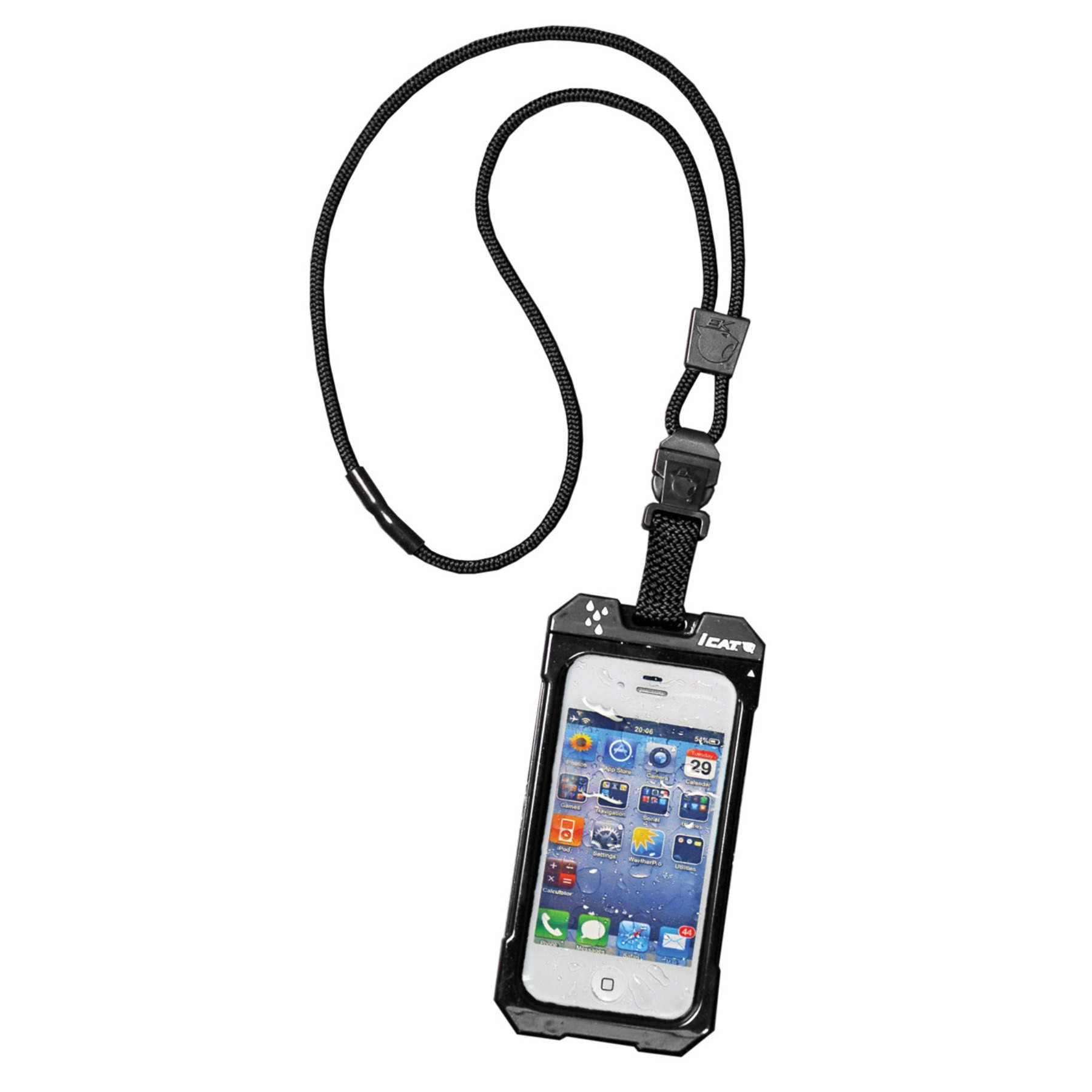 EKUSA DriCat Neck iT 4/4s - 100% Waterproof iPhone 4 and 4s case with lanyard