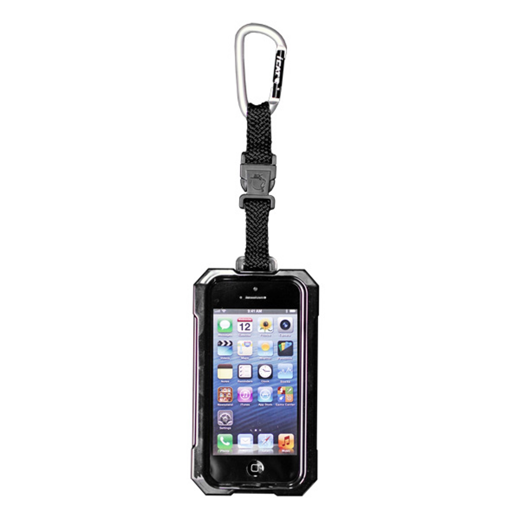 i5 DriCat Hang iT iPhone 5 Case by EKUSA - 100% waterproof case with carabineer clip