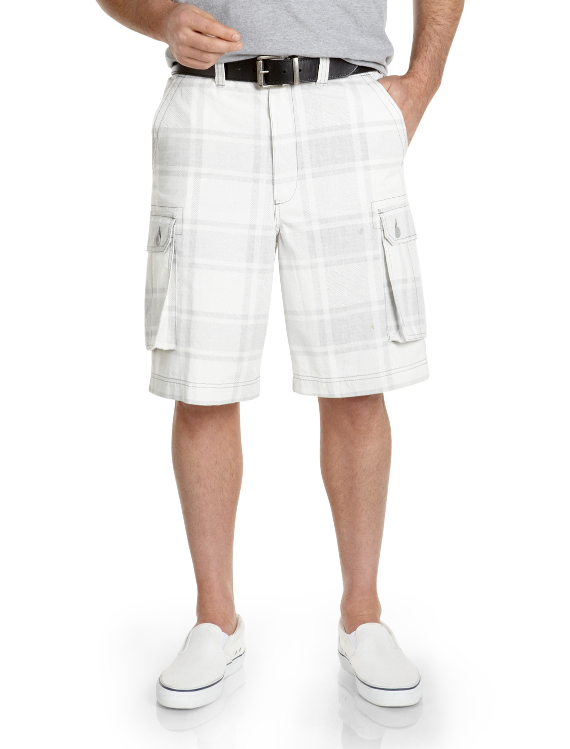 True Nation Ripstop Plaid Cargo Shorts