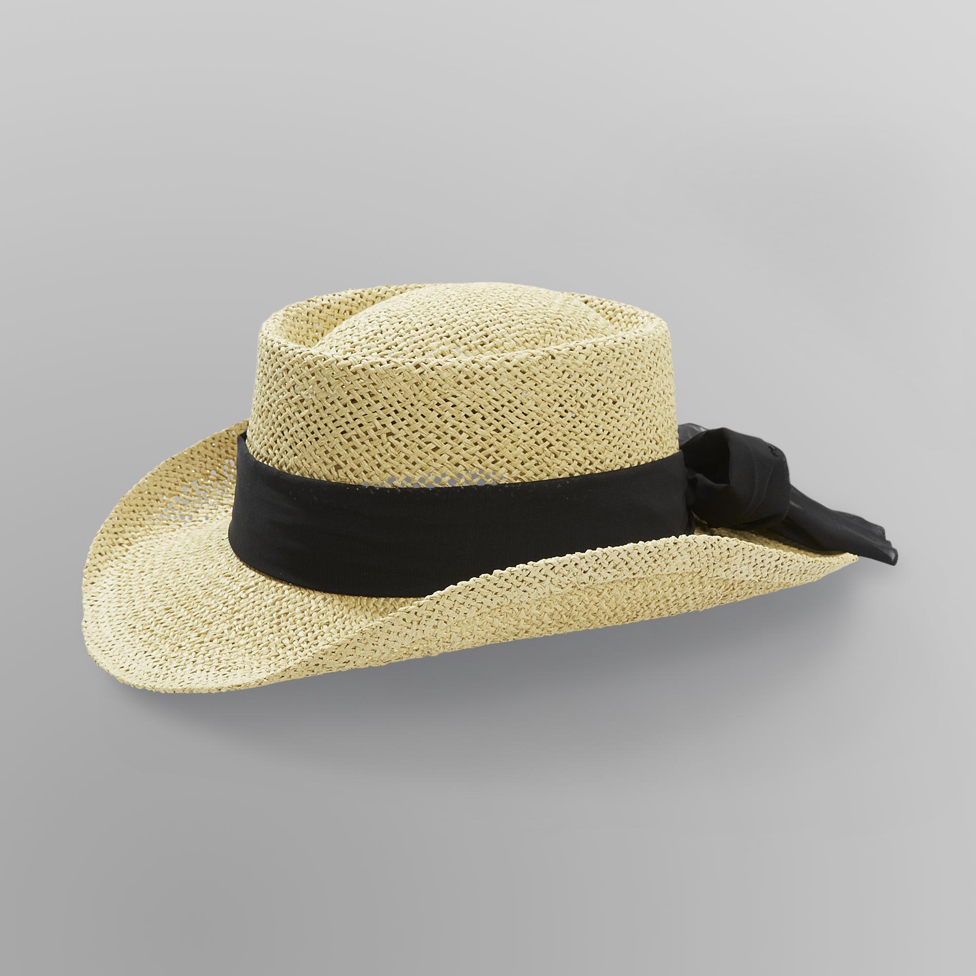 Jaclyn Smith Women's Straw Gambler Hat at Kmart.com