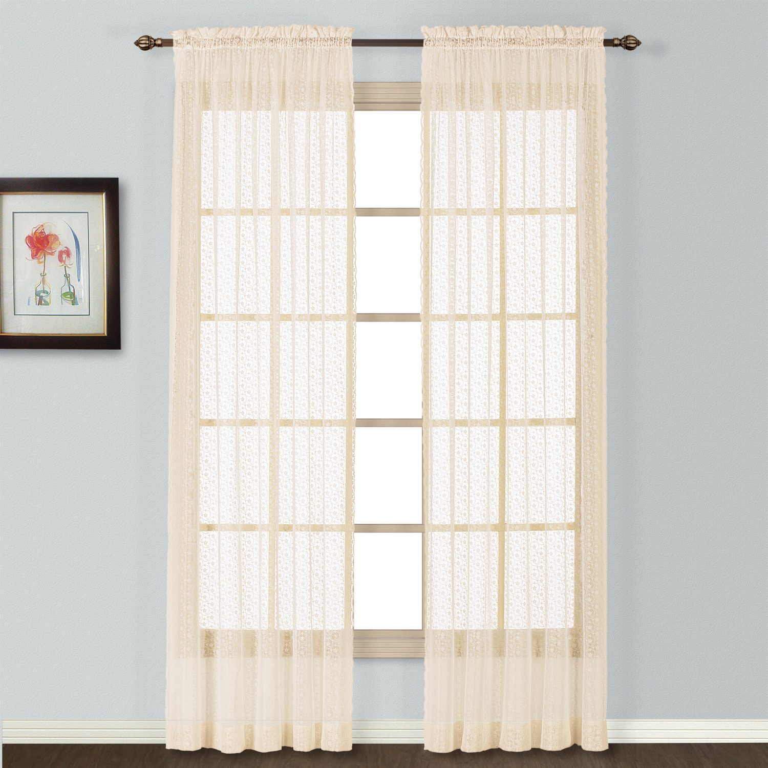 United Curtain Company Charlotte 56" x 84" lace panel at Sears.com