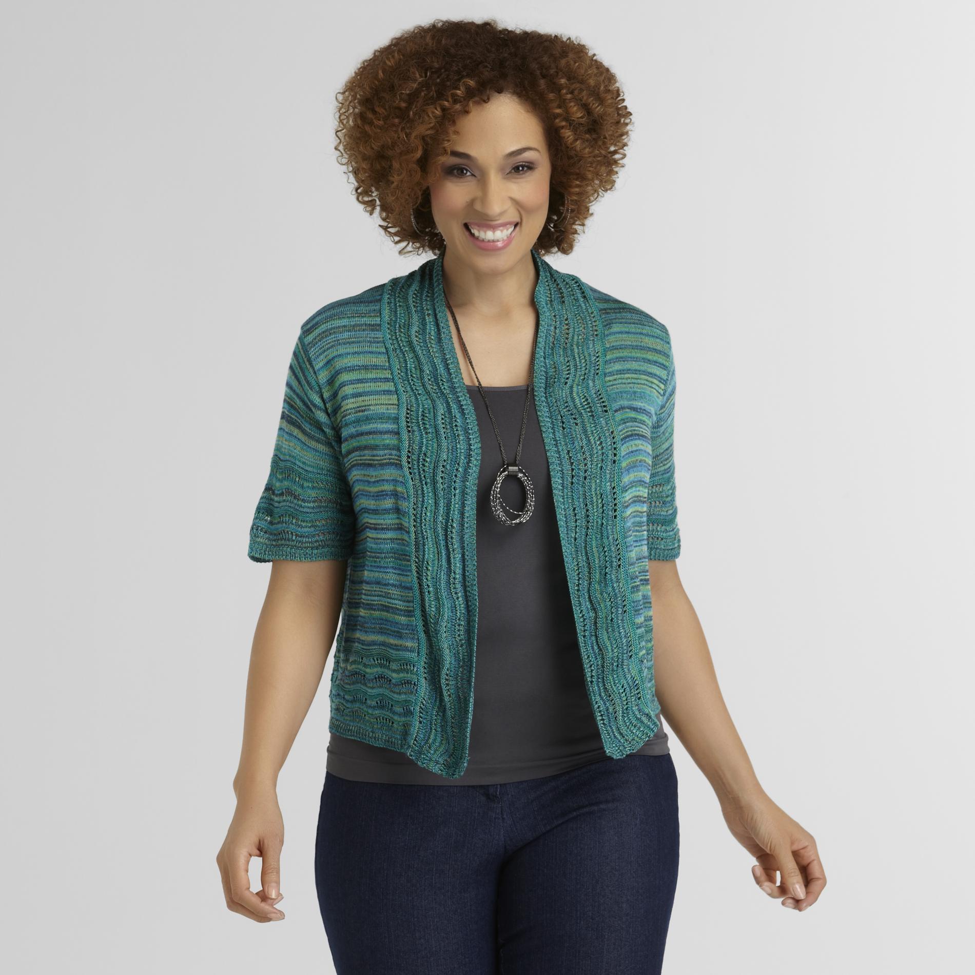 Basic Editions Women's Plus Marled Cardigan at Kmart.com