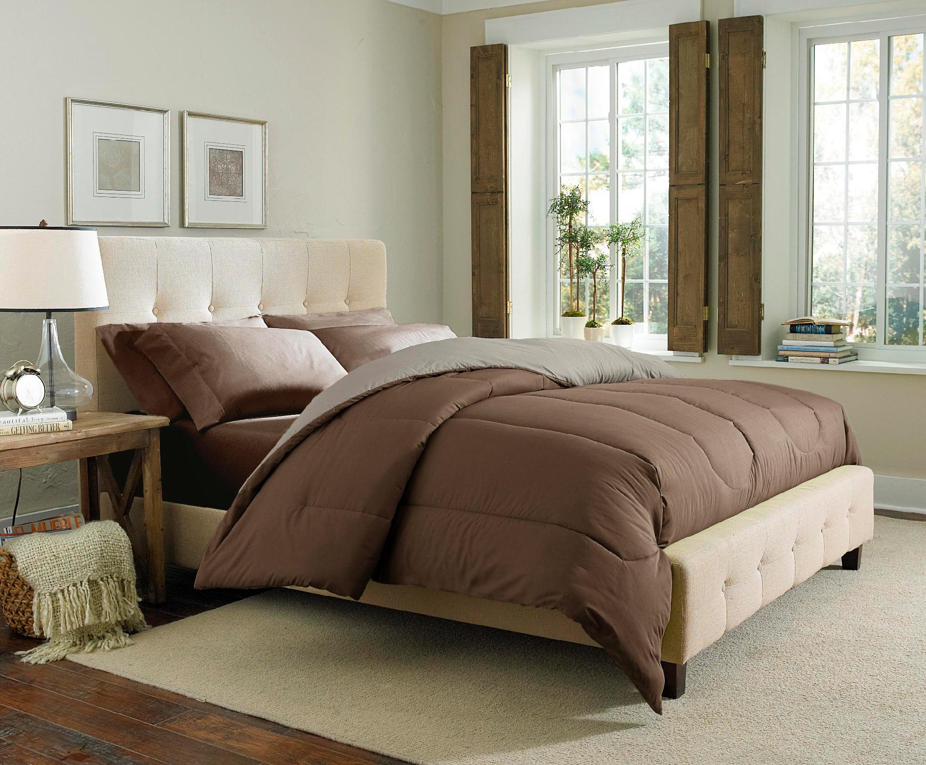 Cannon Solid Reversible Comforter - Cocoa at Kmart.com