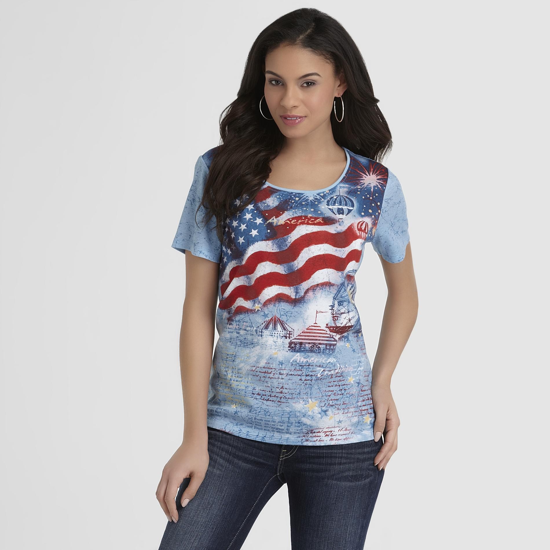 Holiday Editions Women's Graphic T-Shirt - America at Kmart.com