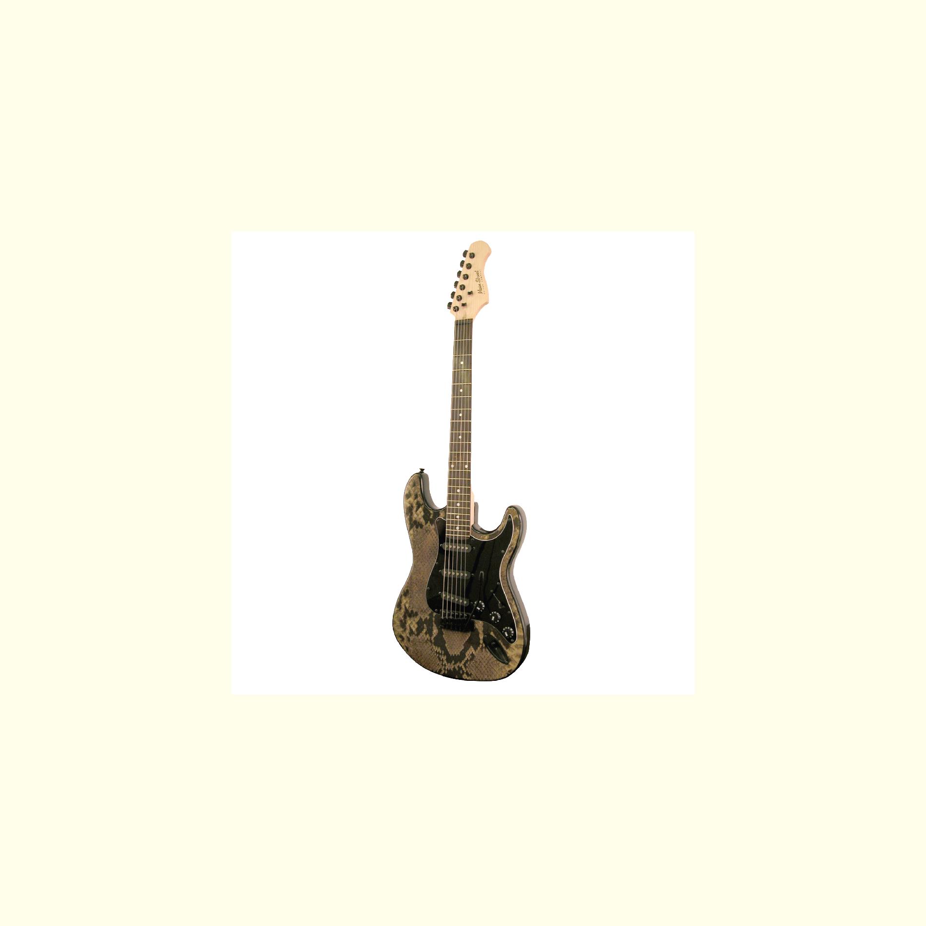 Main Street Double Cut-away Electric Guitar With Snake Skin Body