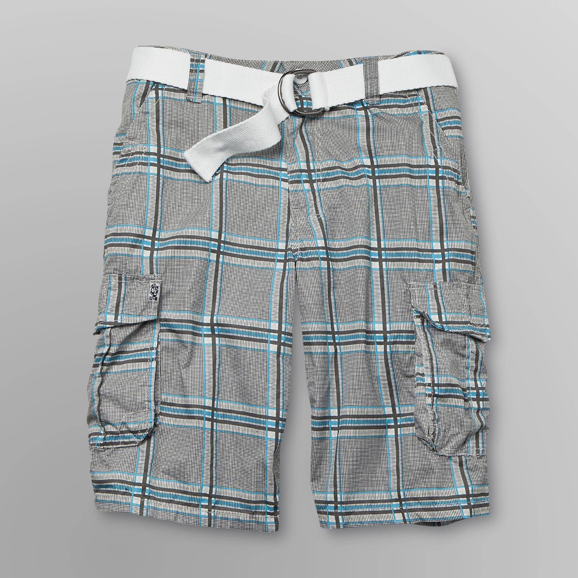 NSS Men's Cargo Shorts & Belt - Plaid at Kmart.com