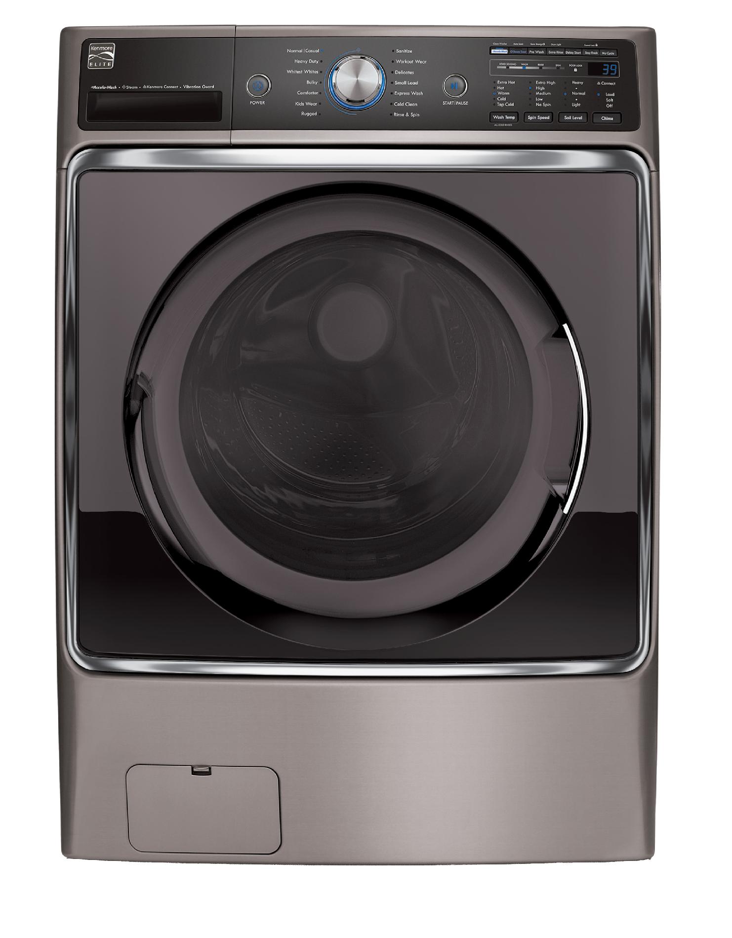 Kenmore Elite 5.2 cu. ft. Front-Load Washer - Metallic Silver