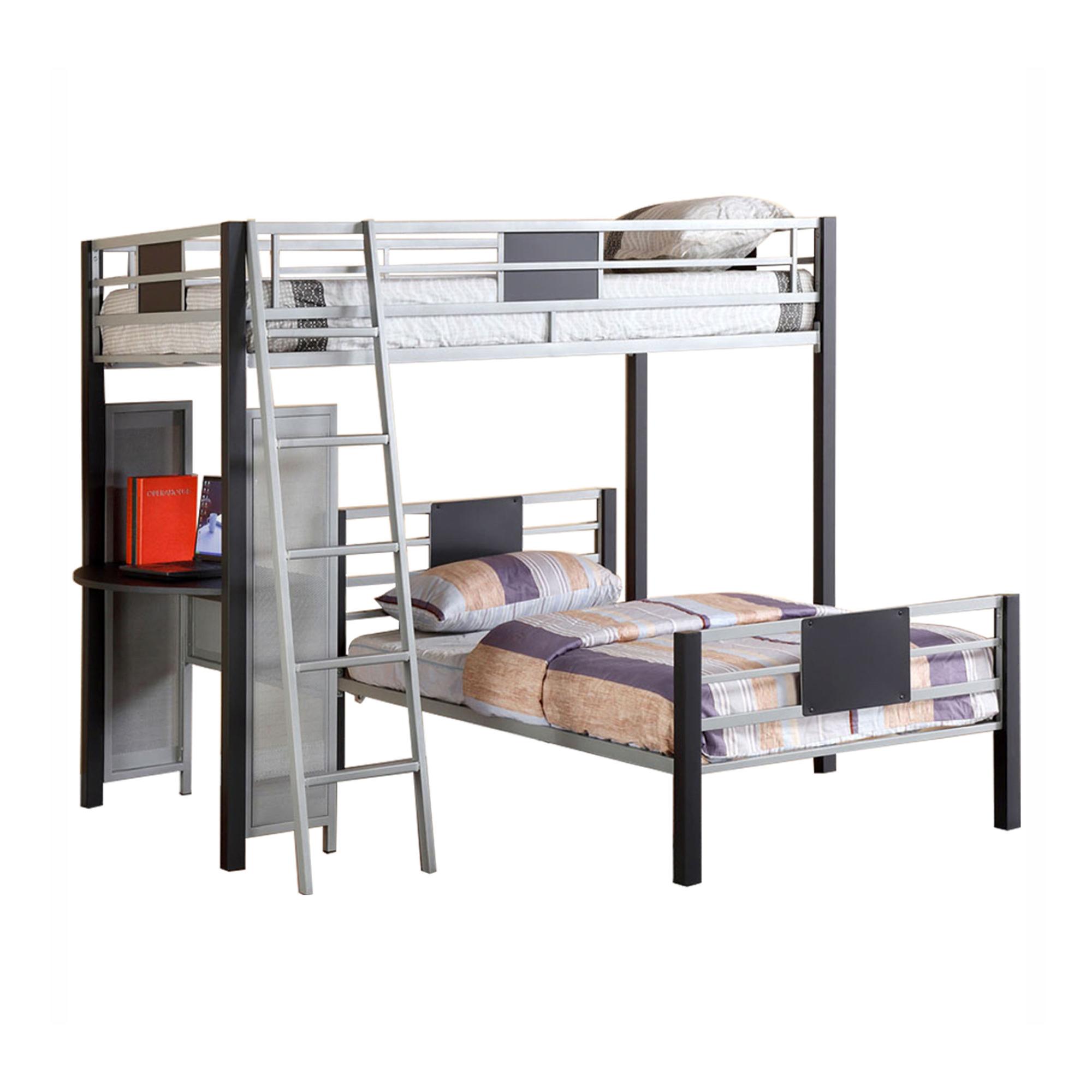 Venetian Worldwide Summerville Twin Loft Bed, Silver Multi