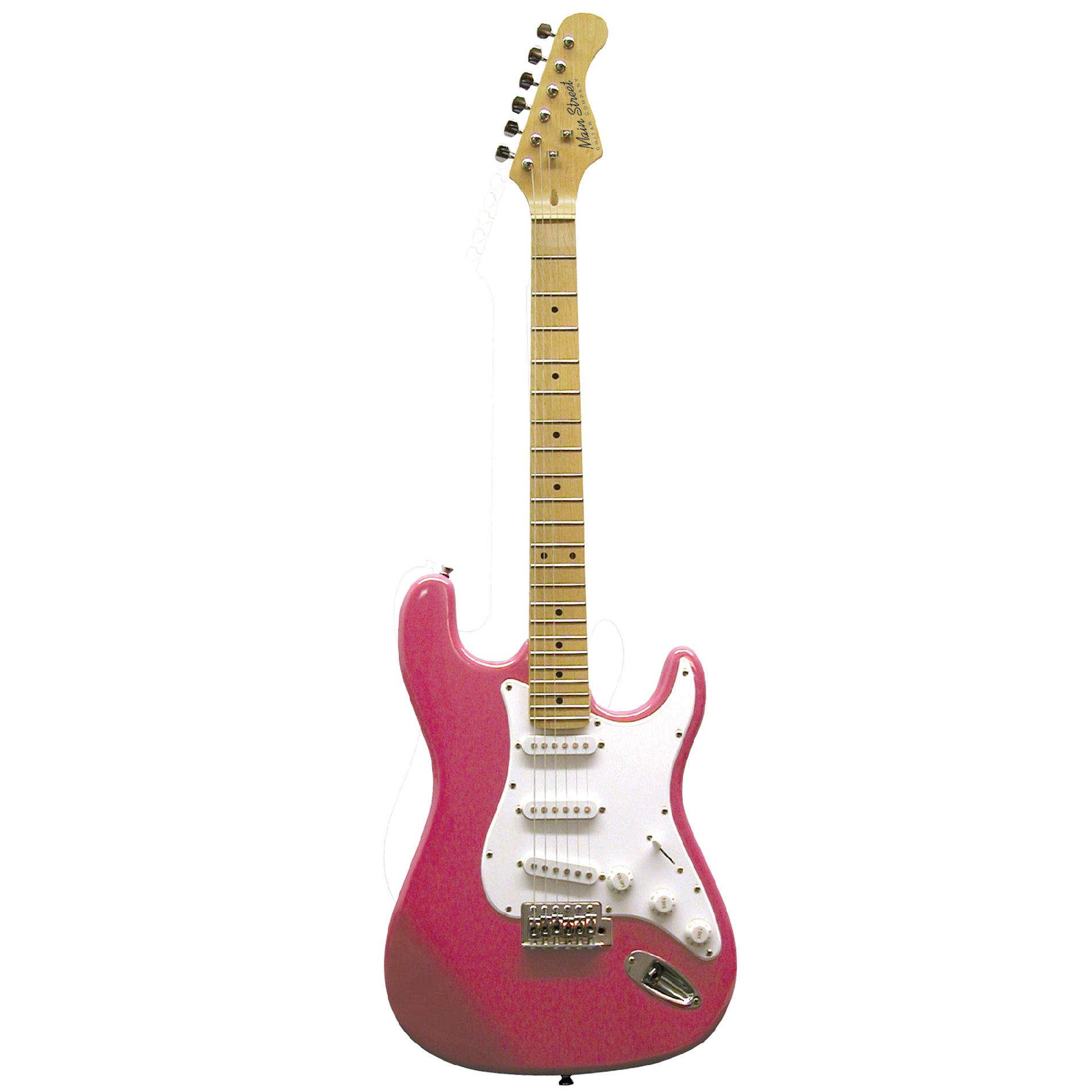 Main Street Double Cutaway Electric Guitar with Pink Laminated body