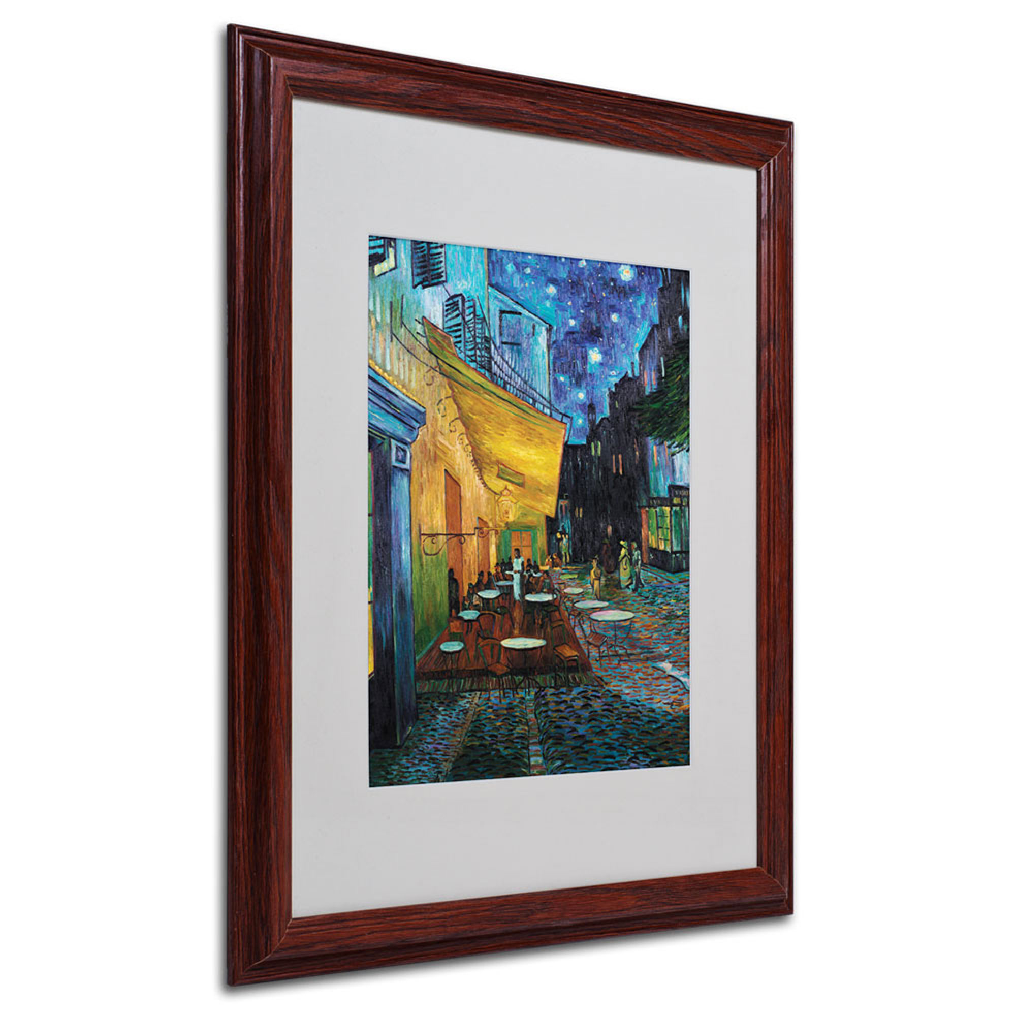 Trademark Fine Art Vincent van Gogh 'Cafe Terrace' Framed Matted Art at Kmart.com