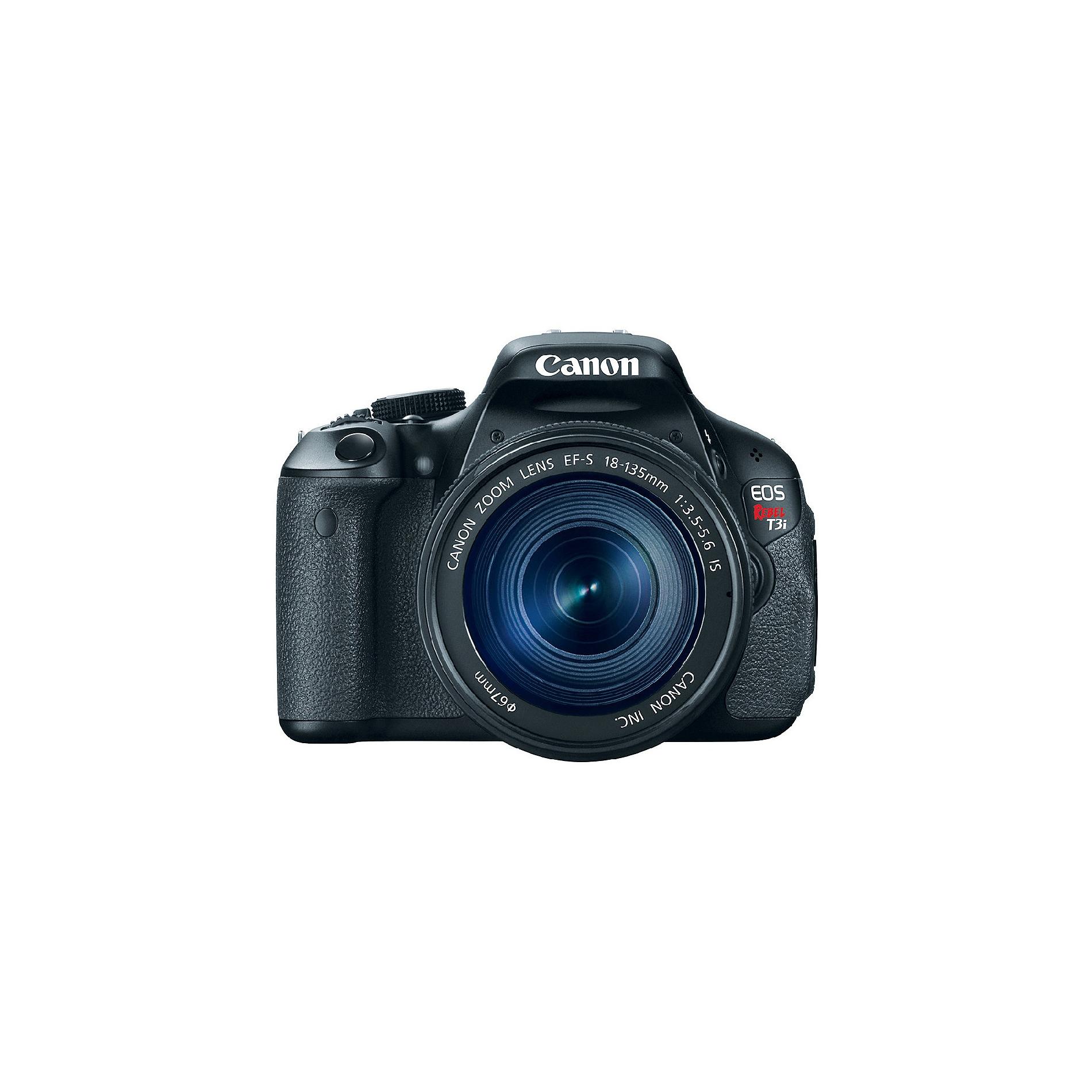 Canon 5169B005 EOS Rebel T3i Digital SLR Camera & EF-S 18-135mm IS II Lens Black 14.9 x 22.3mm