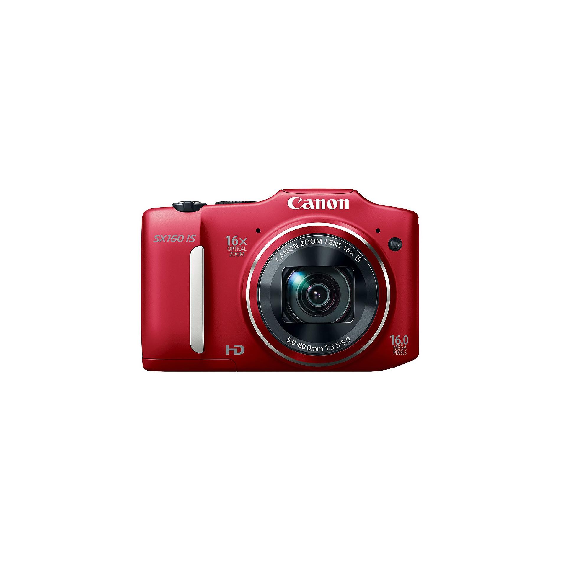 Canon PowerShot SX160 IS Red 16MP Digital Camera 1/2.3