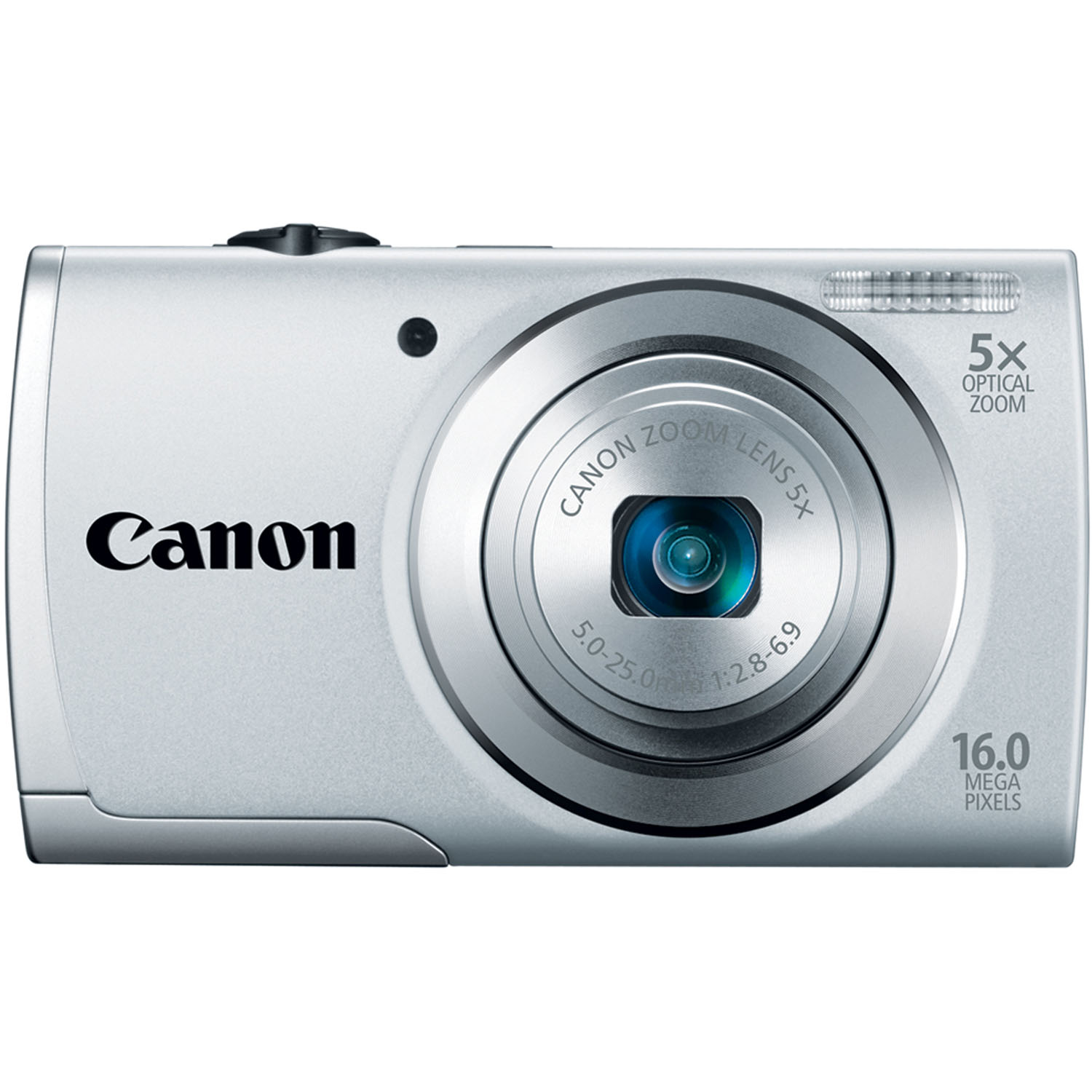 Canon 16.0-Megapixel PowerShot A2500 Digital Camera - Silver Silver/gray 1/2.3