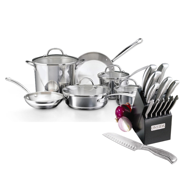 10 Piece Cookware Set & Cutlery Bundle