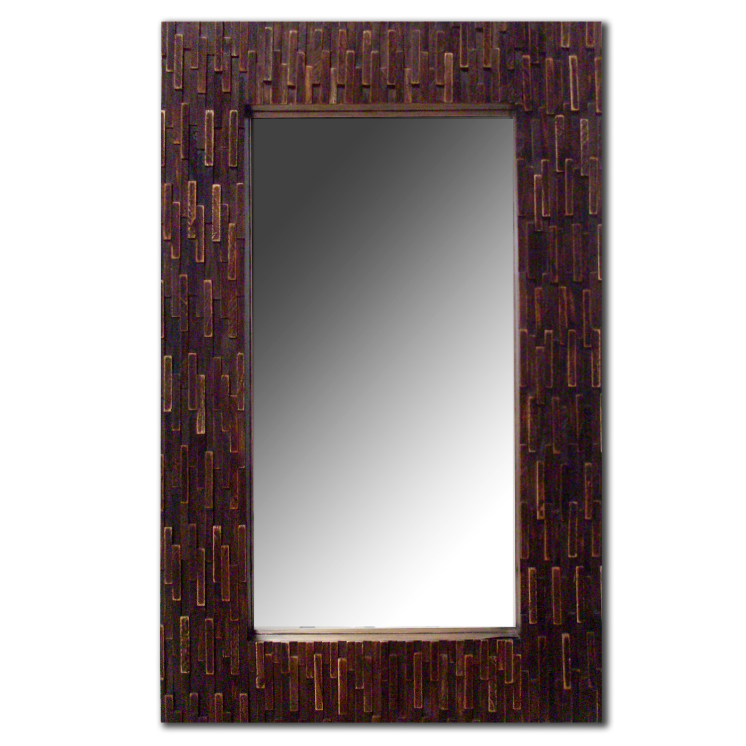 Leick Reclaimed Wood 32 x 20 Rectangular Mirror in Tea Brown Wash at Kmart.com