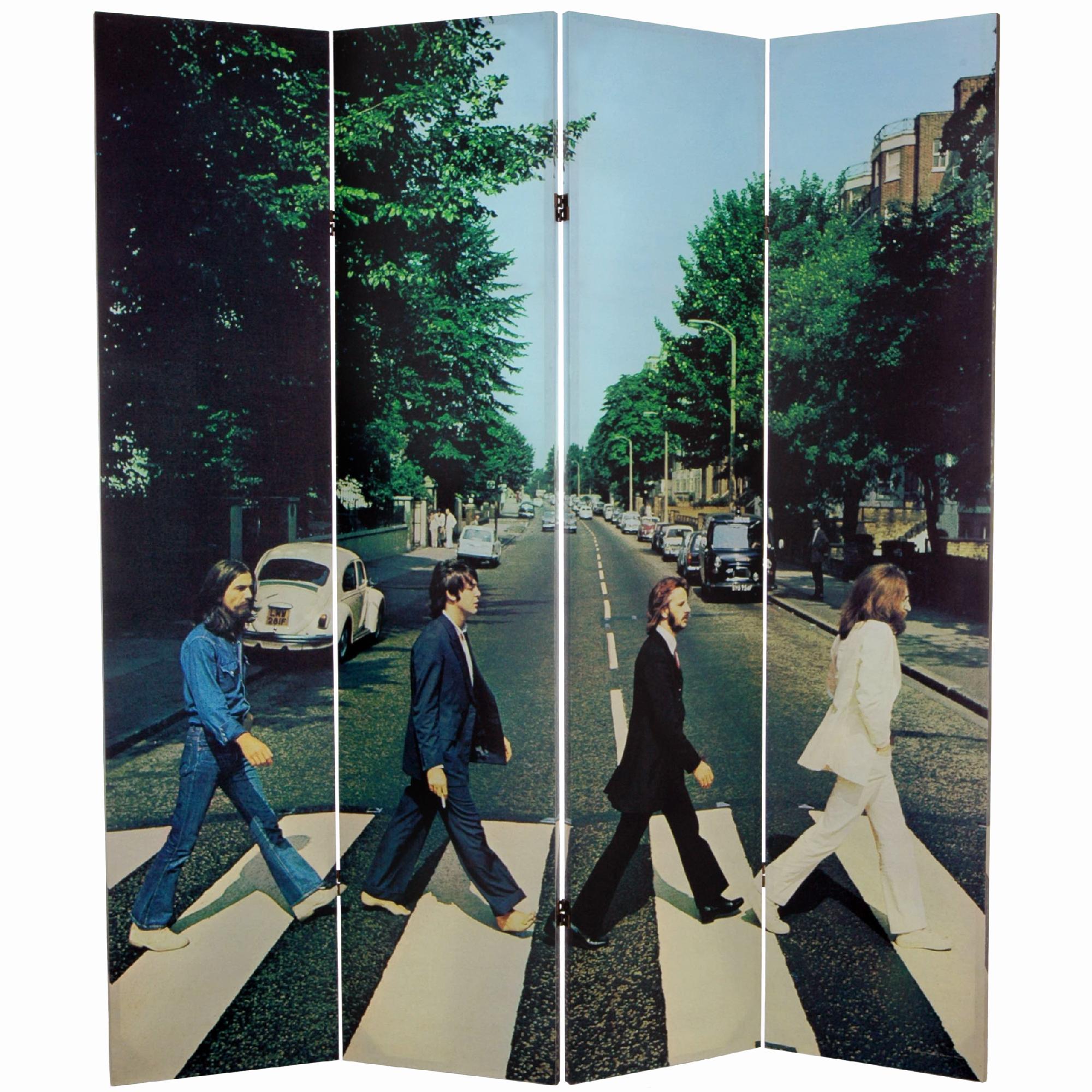 Oriental Furniture 6 ft. Tall Double Sided The Beatles Abbey Road Canvas Room Divider at Kmart.com