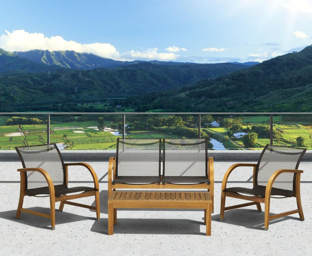 Amazonia Syracuse Eucalyptus 4 piece Deep Seating Set at Sears.com