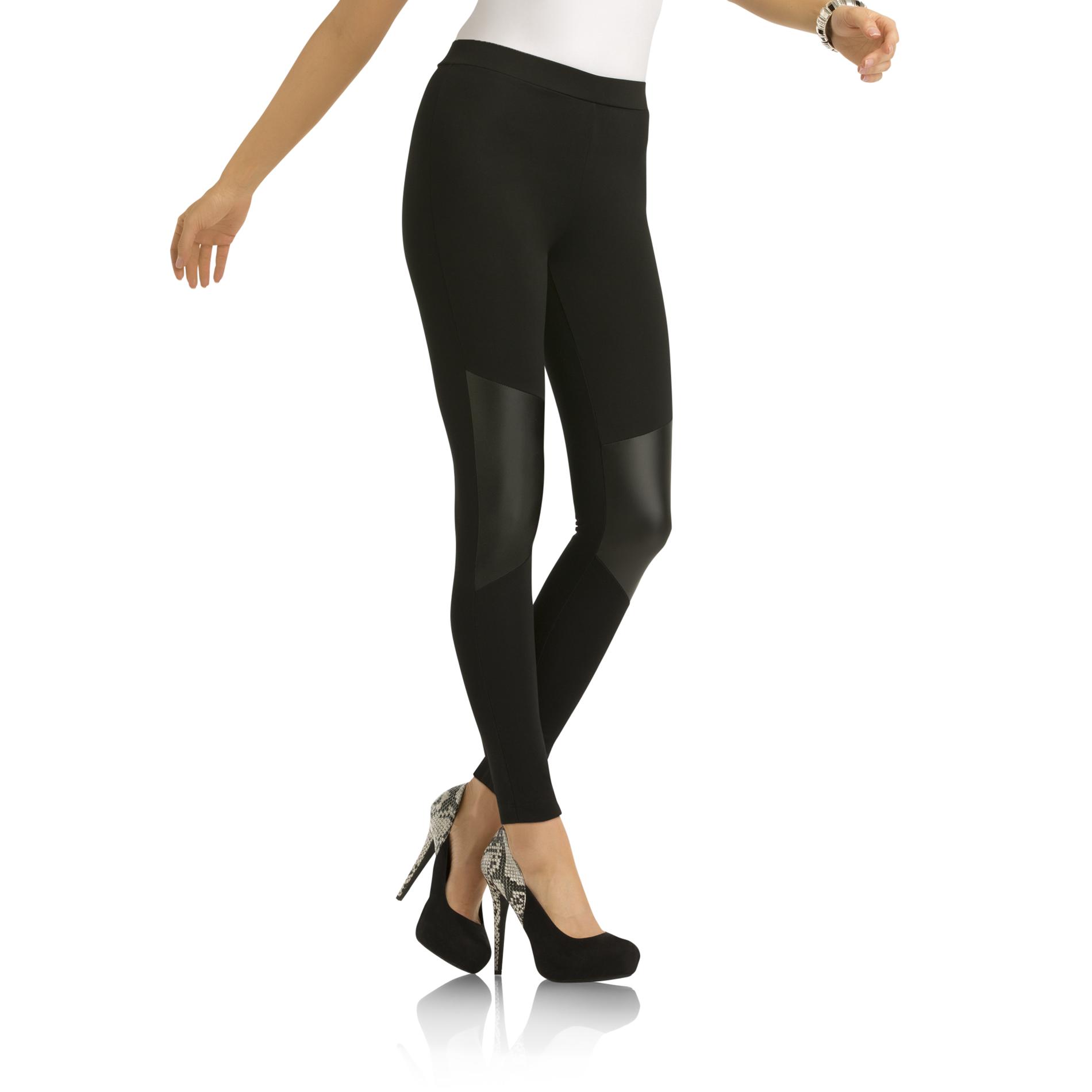 Kardashian Kollection Women's Wet Look Leggings Black XS;M;L;XL