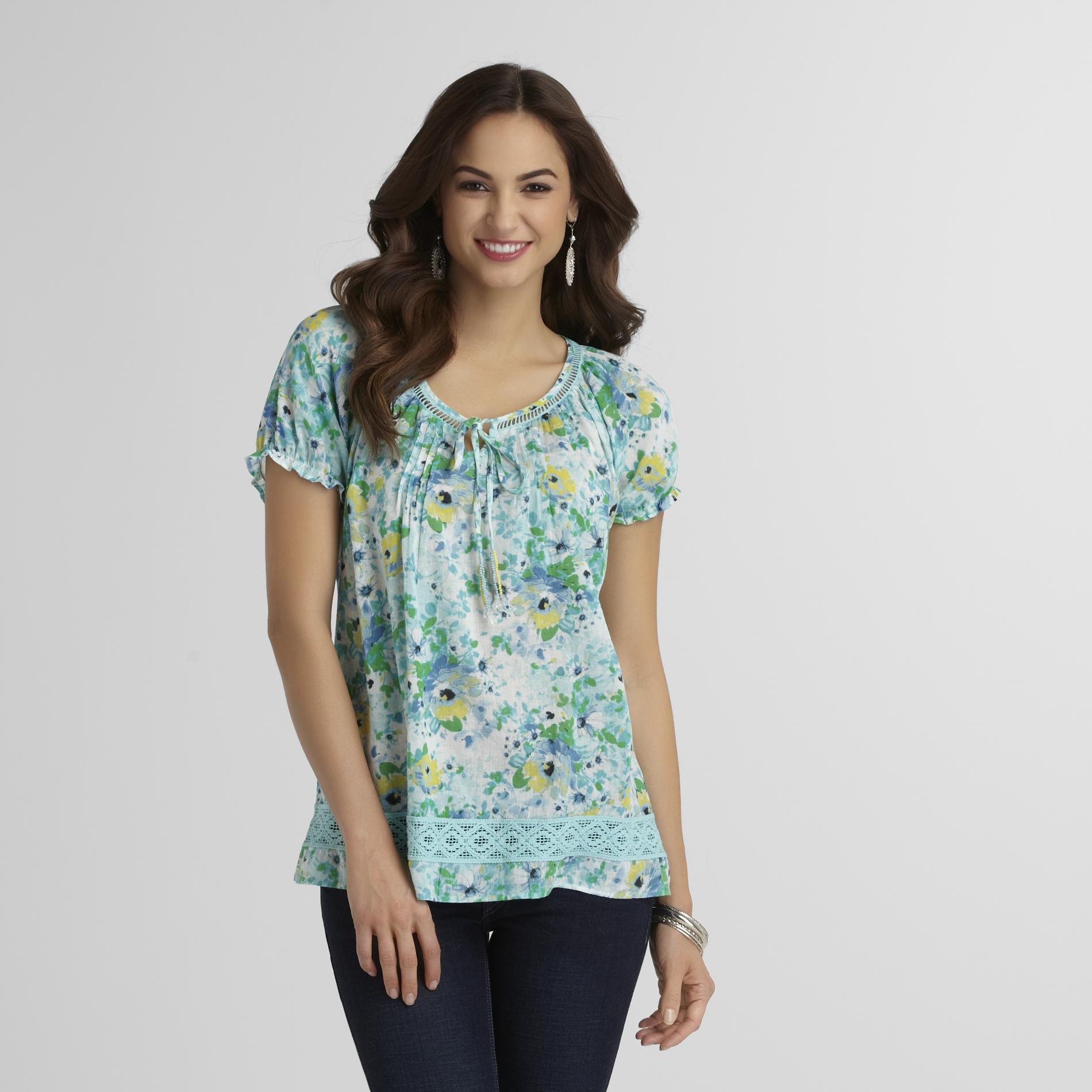 Gloria Vanderbilt Women's Peasant Blouse - Floral at Sears.com