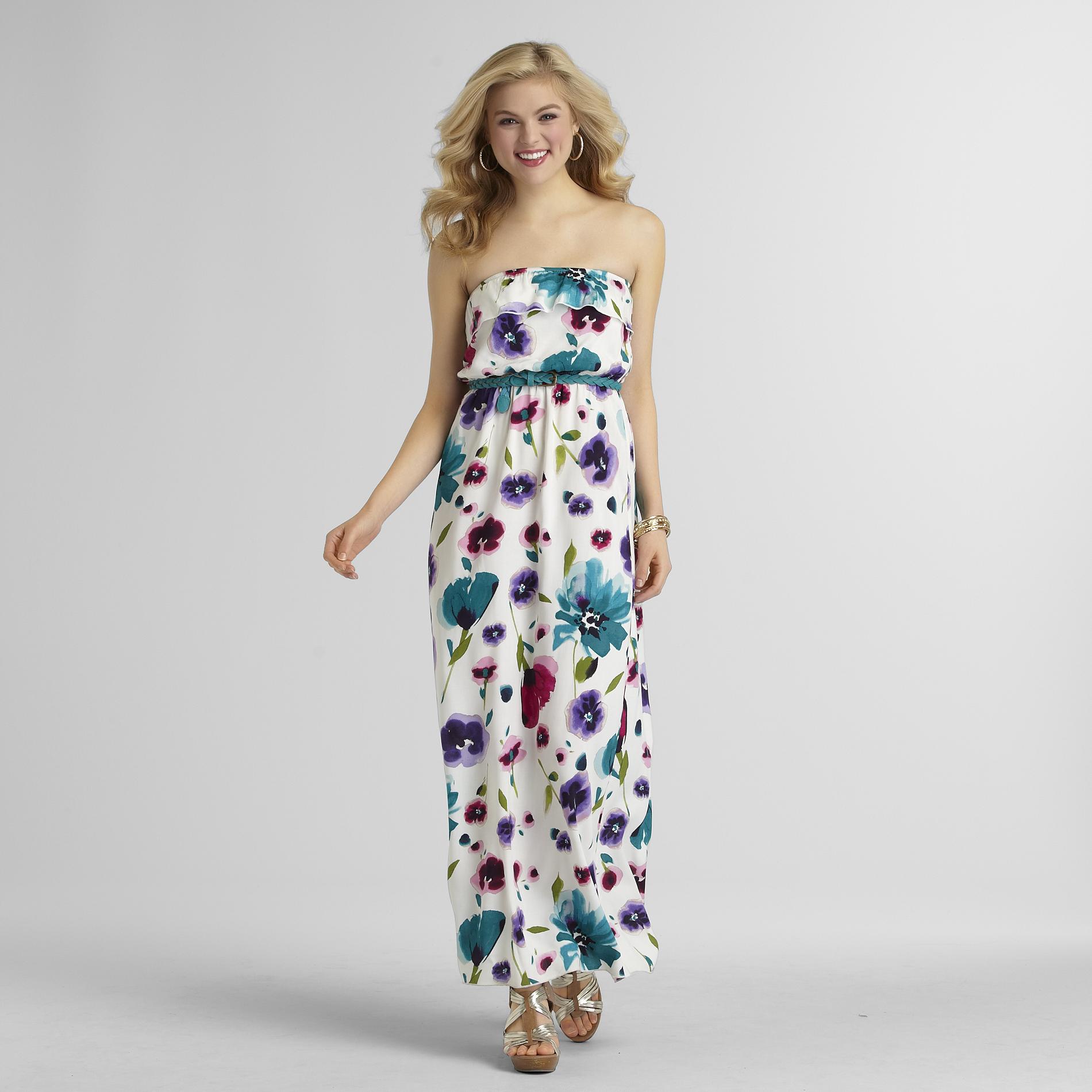 Strapless Maxi Dress Juniors Cocktail Dresses 2016