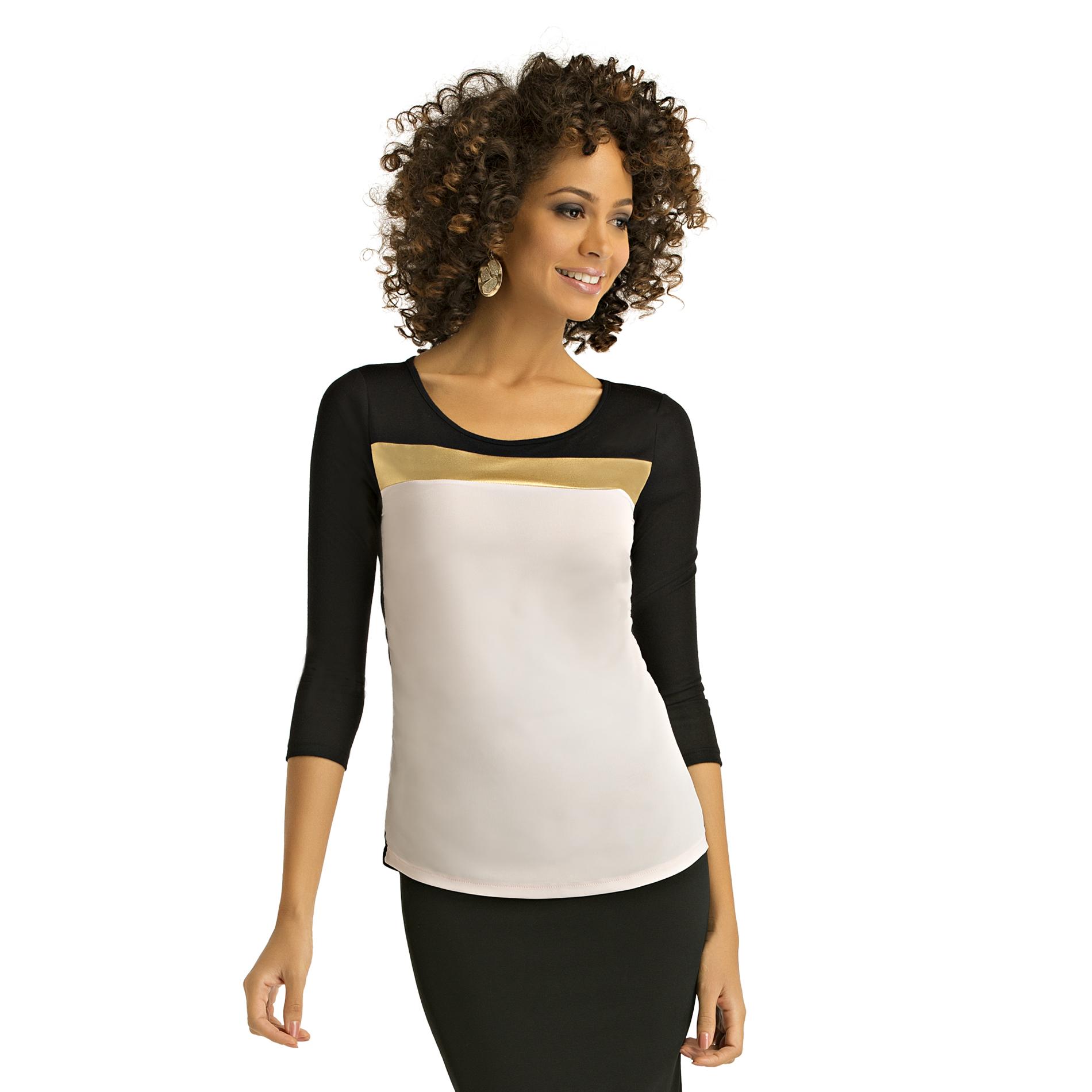 Kardashian Kollection Women's Contrast T-Shirt at Sears.com