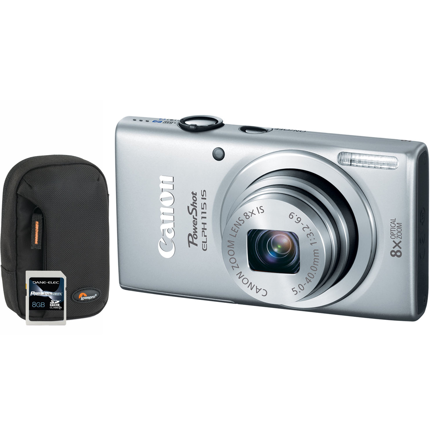PowerShot ELPH 115 IS Silver 16MP Digital Camera, Camera Pouch and 8GB SDHC Memory Card at Kmart.com