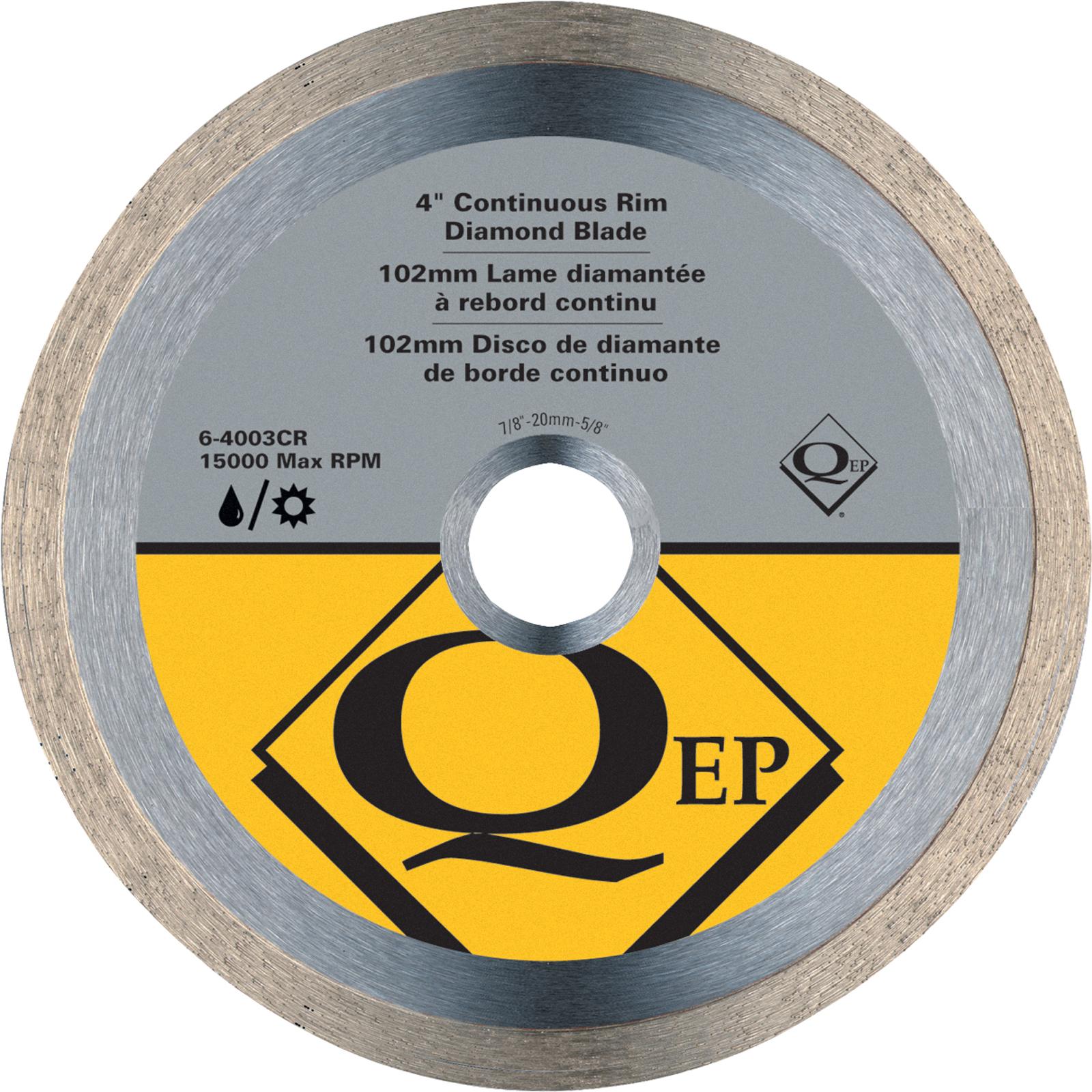 QEP Continuous Rim 4 in. Diameter Diamond Blade, Wet/Dry Cutting, Premium at Sears.com