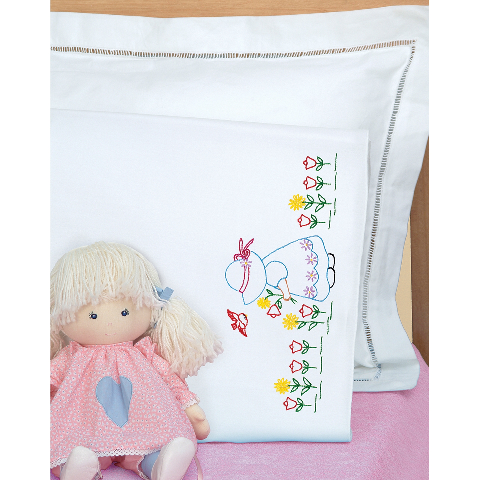 Children's Stamped Pillowcase With White Perle Edge 1/Pkg Little Flower Girl at Kmart.com