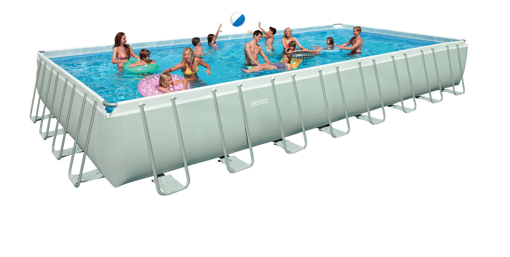 Intex 32 ft. x 16 ft. x 52 in. Rectangular Ultra Frame Pool Package at Kmart.com