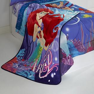 Disney Multicolor Little Mermaid Girls Fleece Throw