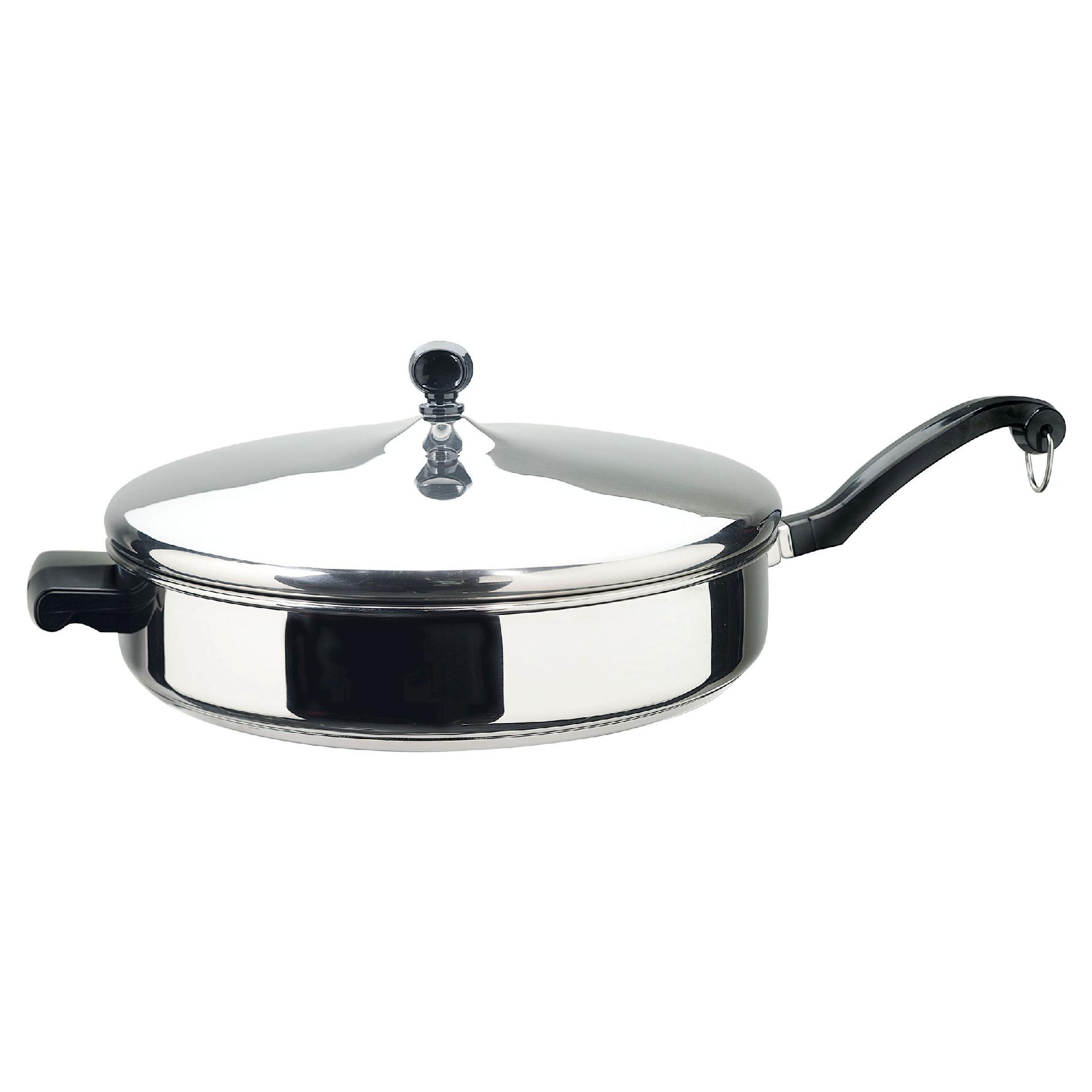 Farberware Classic  12 in. Classic Stainless Steel Covered Fry Pan w/Helper Handle