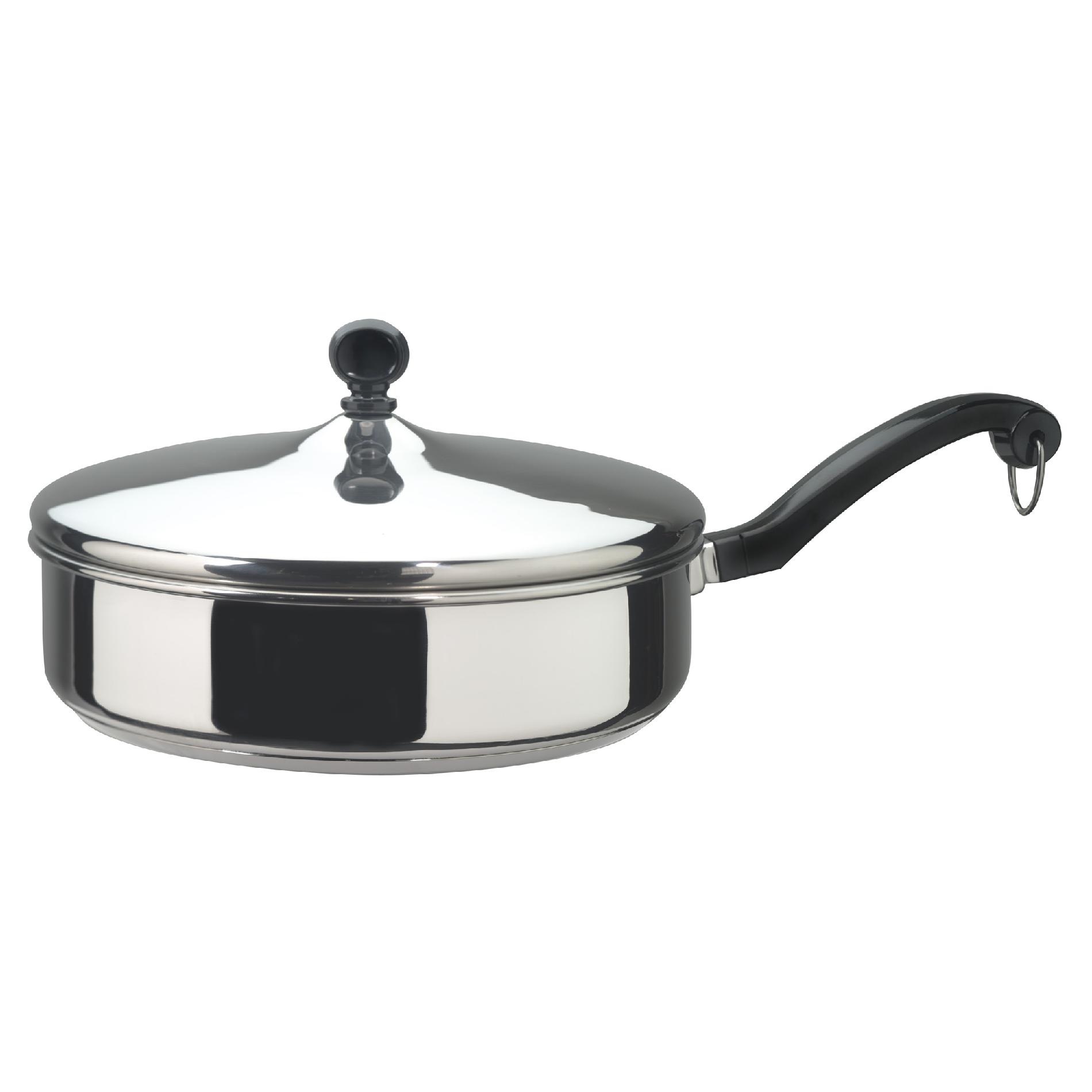 Farberware Classic  10 in. Classic Stainless Steel Covered Fry Pan