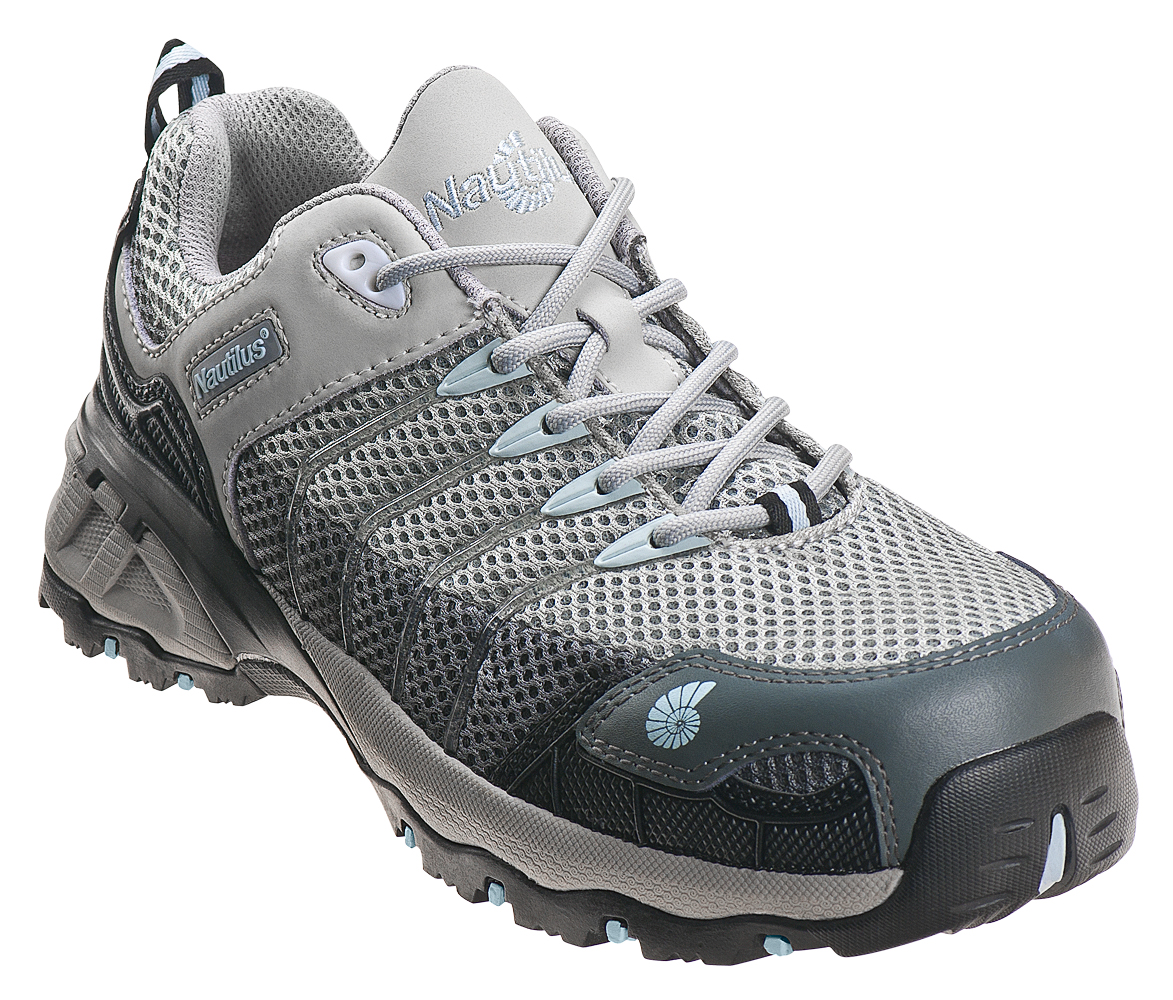 Nautilus Safety Footwear Women's Composite Toe Electrical Hazard Athletic N1751 Silver Wide Widths Available at Sears.com