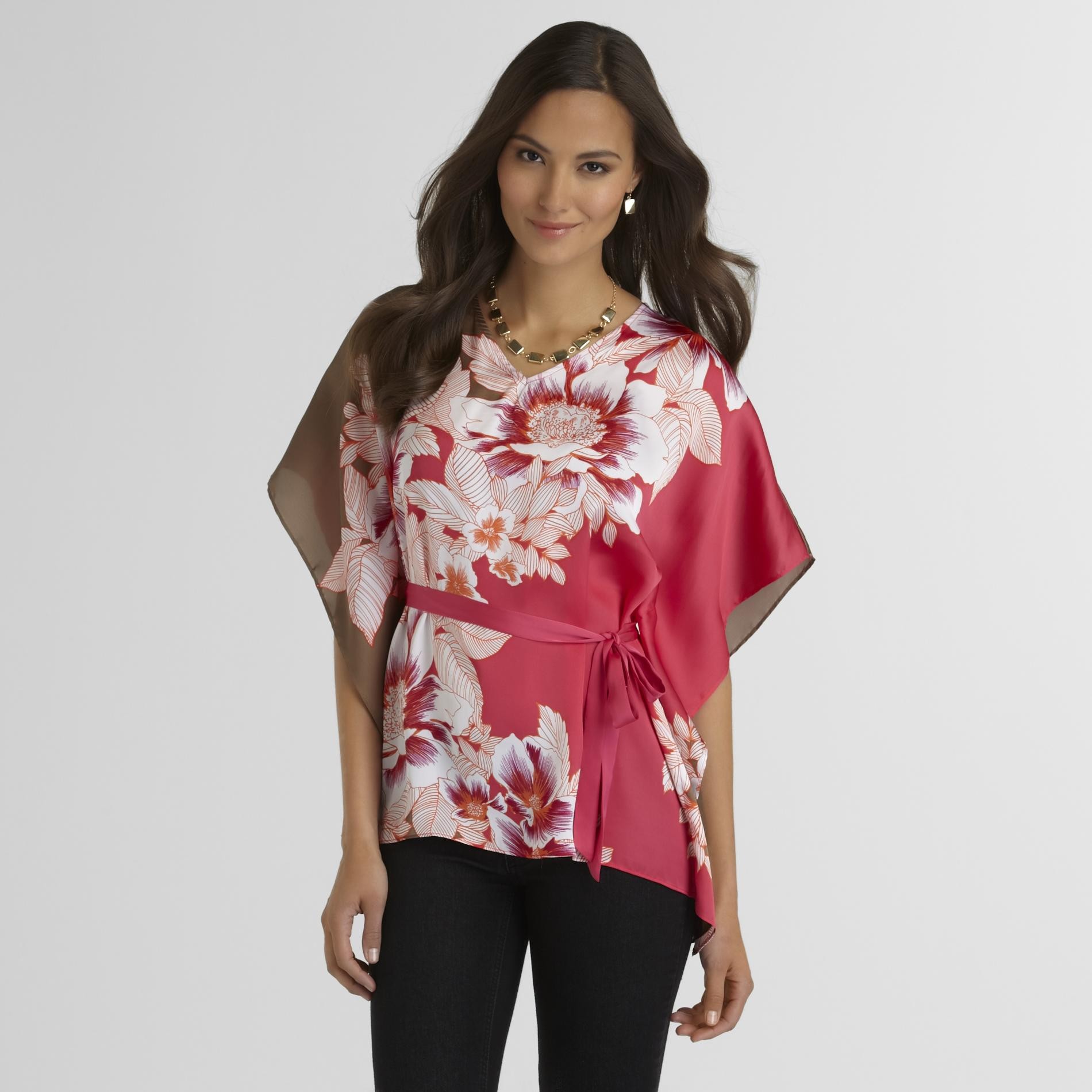 Jaclyn Smith Women's Scarf Top - Floral at Kmart.com