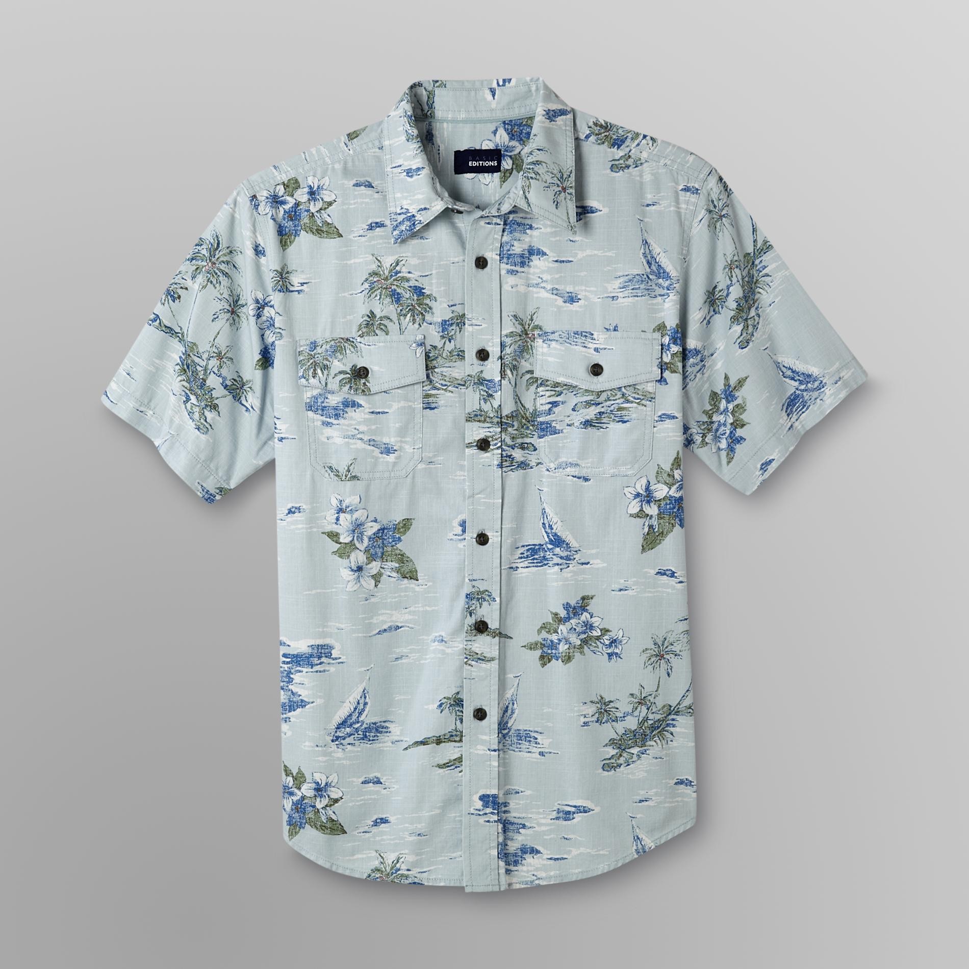 Basic Editions Men's Big & Tall Short-Sleeve Shirt - Tropical Print at Kmart.com