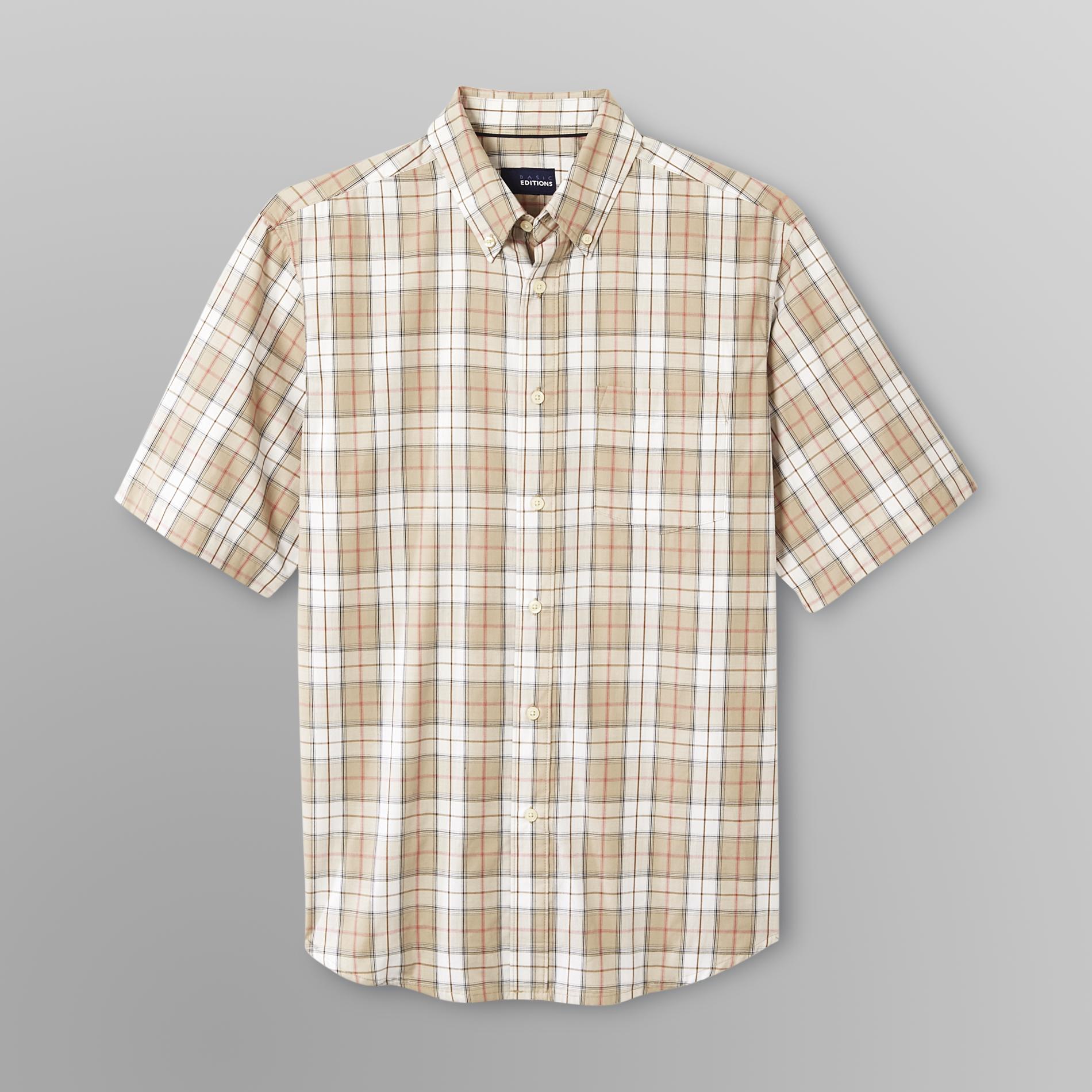 Basic Editions Men's Easy Care Woven Shirt - Plaid at Kmart.com