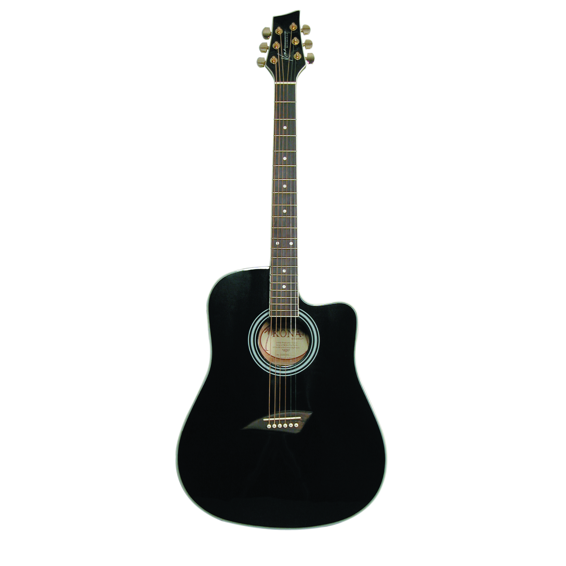 UPC 809312000148 product image for Kona Dreadnought Acoustic-Electric Spruce Top Guitar with High-Gloss Black Finis | upcitemdb.com