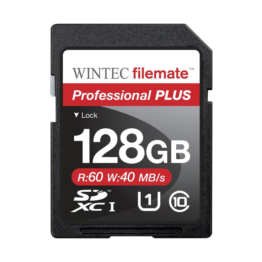 WINTEC Filemate Professional Plus  128GB UHS-I U1 SDXC C10 Card (R: 60MB/s W: 40MB/s)