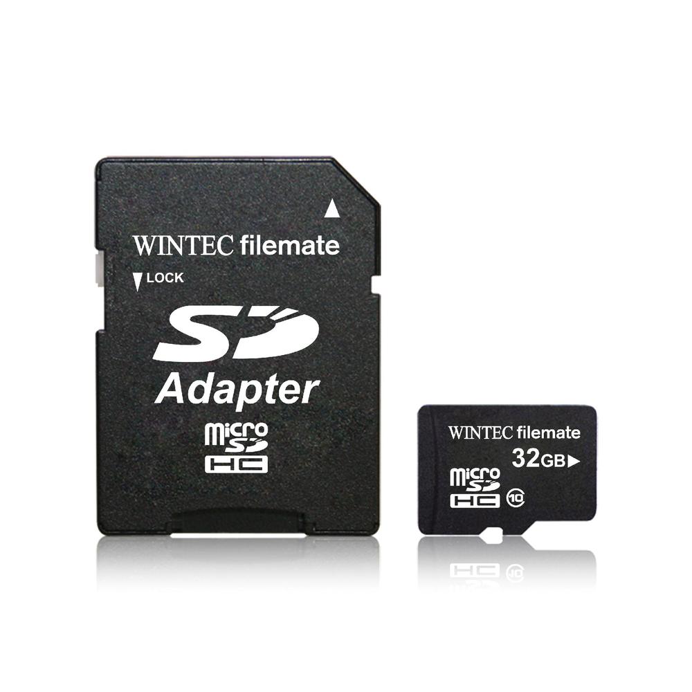 Wintec FileMate microSD Card 32GB  Class 10 With SD Adapter Retail