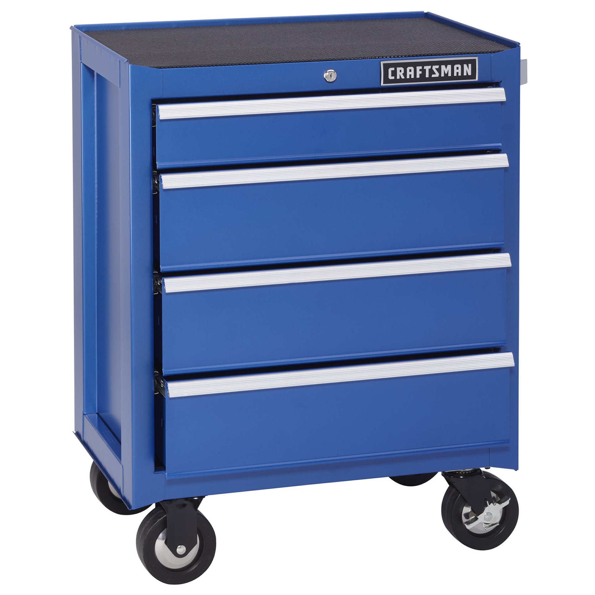 Craftsman CLOSEOUT! 4-Drawer Ball-Bearing Rolling Cabinet - Blue Chrome