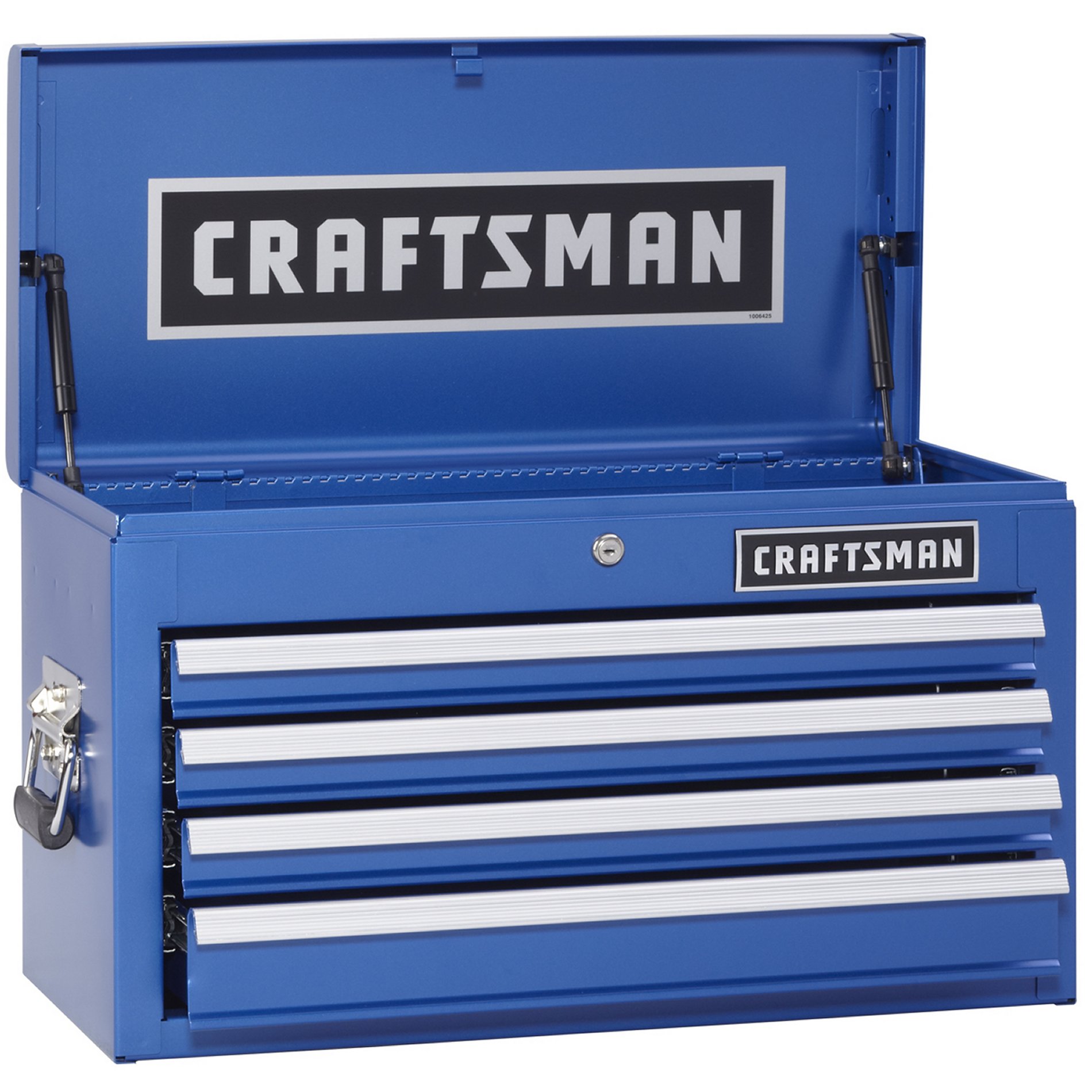 Craftsman CLOSEOUT! 4Drawer BallBearing Top Chest Chrome Blue