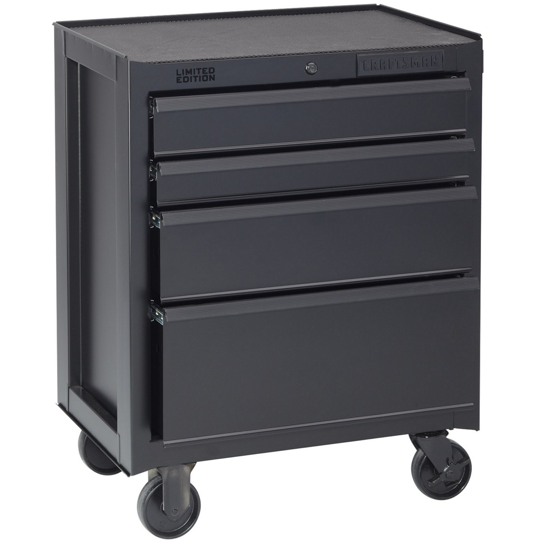 Craftsman 26.5 in. Wide 4 Drawer Bottom Chest, Flat Black Shop Your