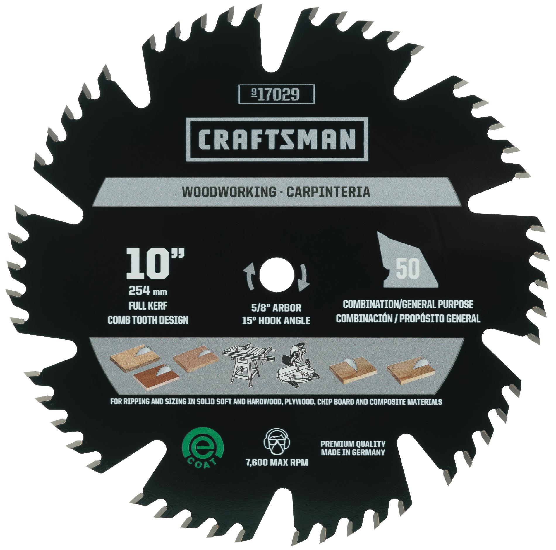 CM 10 x 50T Combination Circular SAW Blade