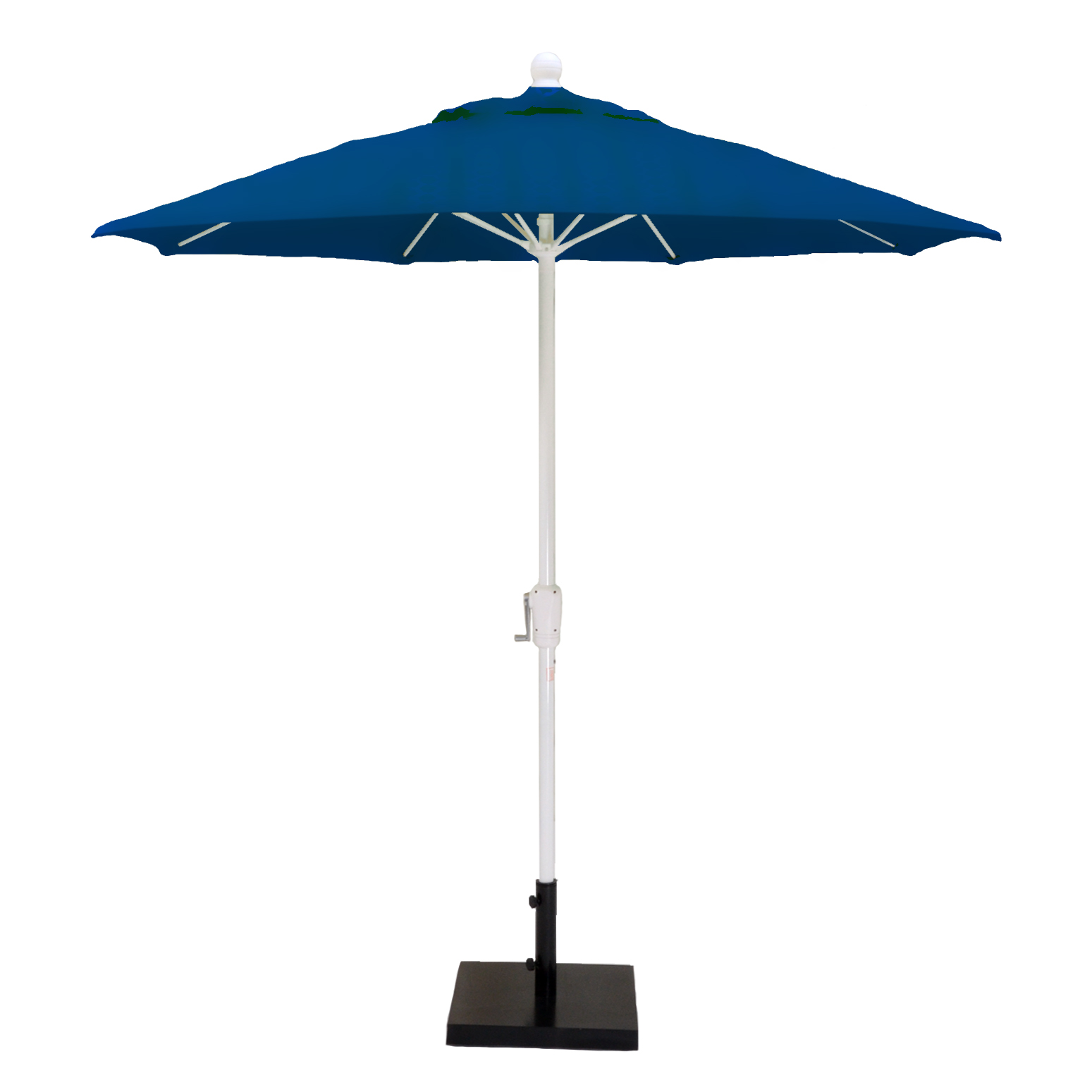 MiYu Furniture 7.5 Foot Crank Market Umbrella with White Frame - Assorted Fabric Colors at Kmart.com