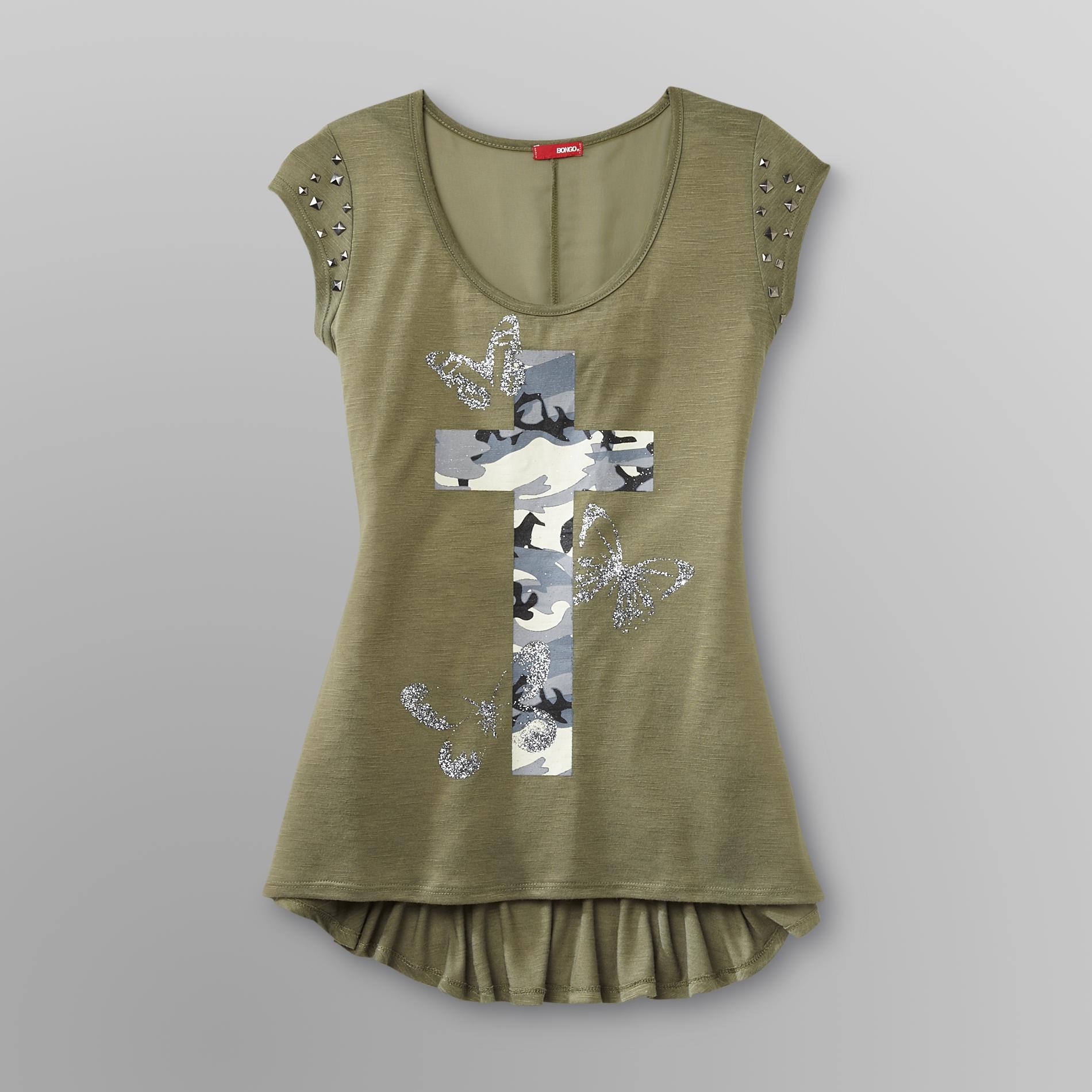 Bongo Junior's Peplum T-Shirt - Cross at Kmart.com