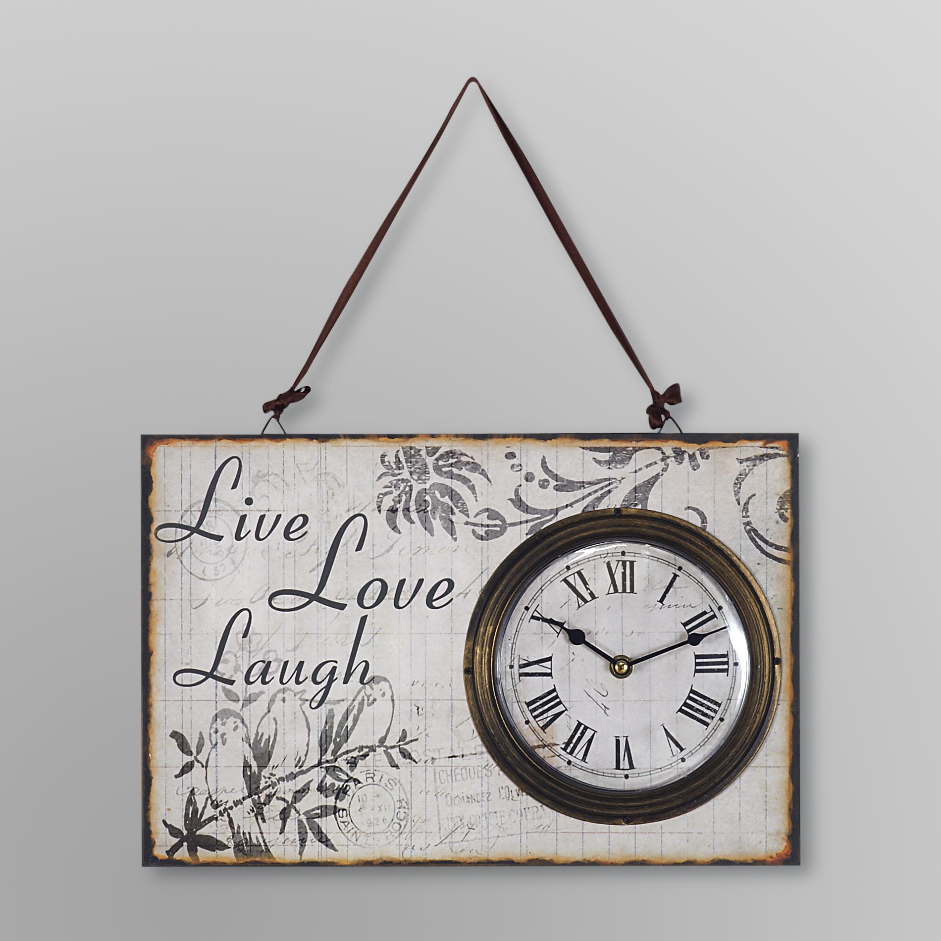 Chaney Live Love Laugh Wall Clock Home Home Decor Wall Decor