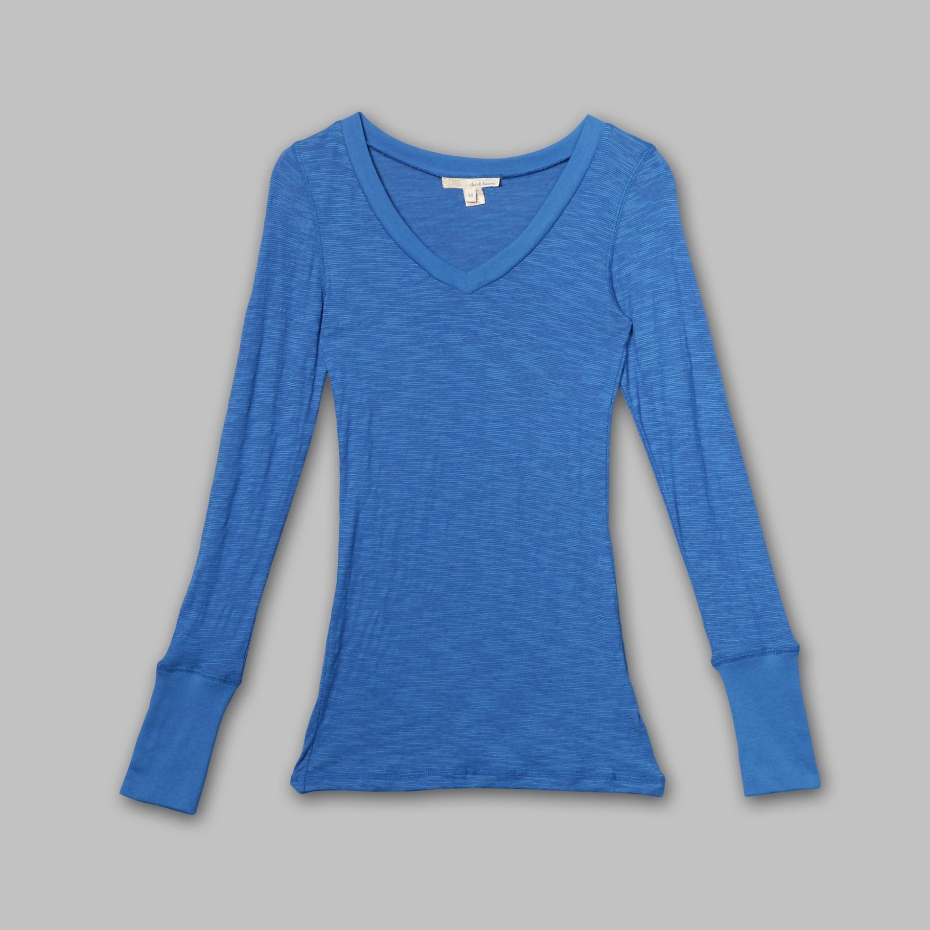 Derek Heart Junior's V-Neck T-Shirt - Slubbed Knit at Sears.com