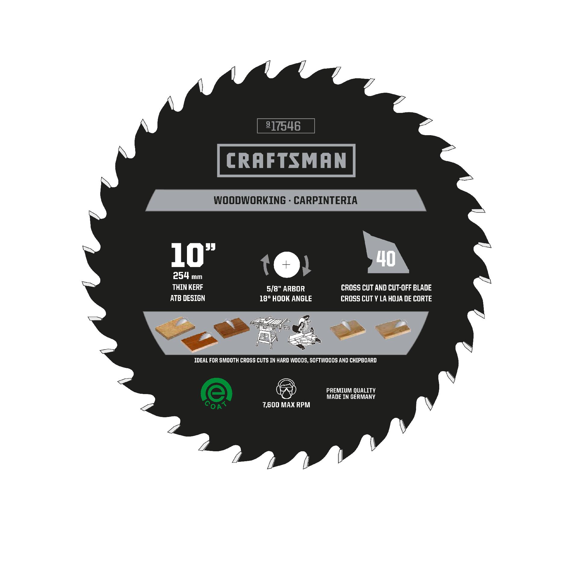 Cm 10 In. X 40T General Purpose Circular Saw Blade Tk